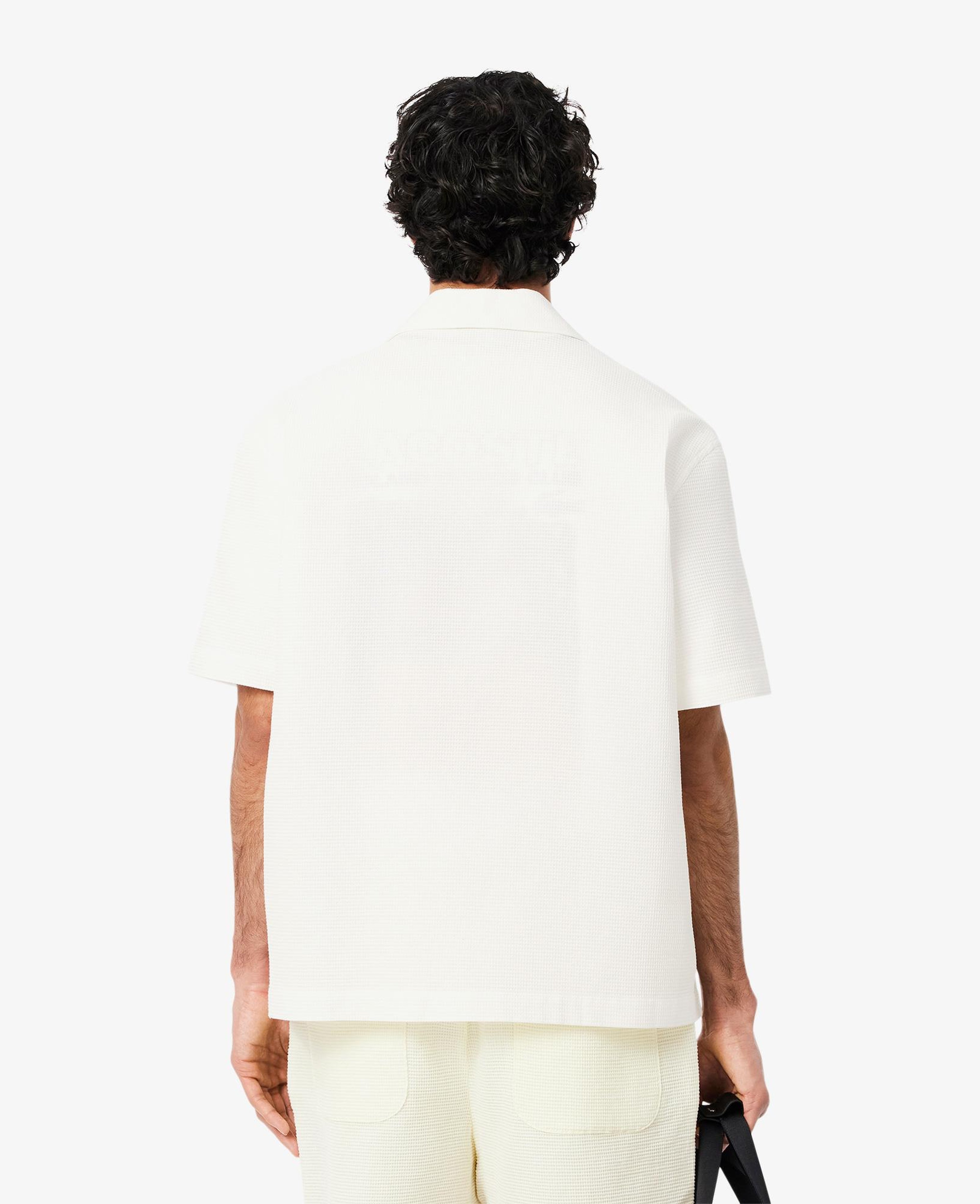 Lacoste Relaxed Fit Erkek Beyaz Kısa Kollu Gömlek