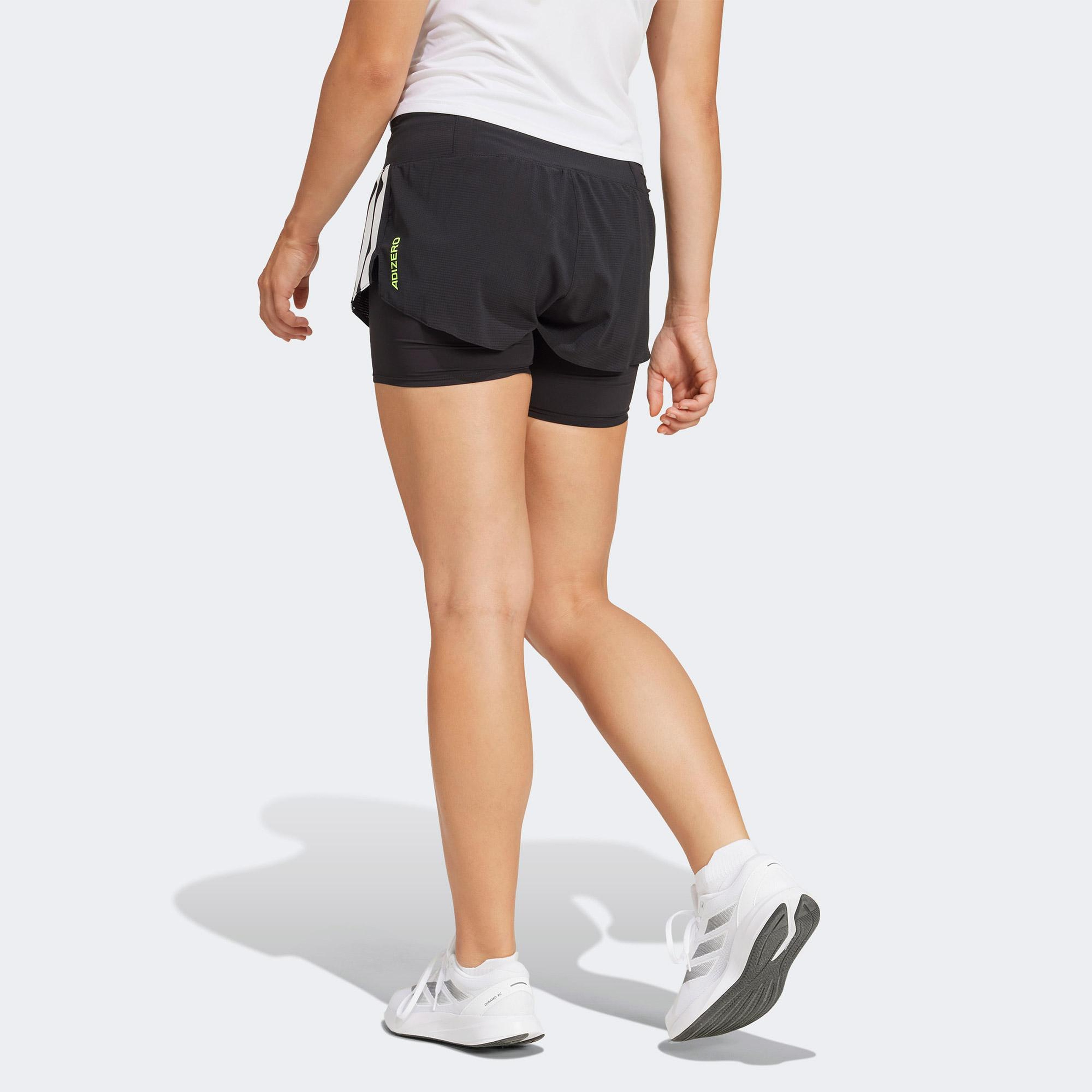 adidas Adizero Running 2in1 Gel Kadın Siyah Koşu Şortu