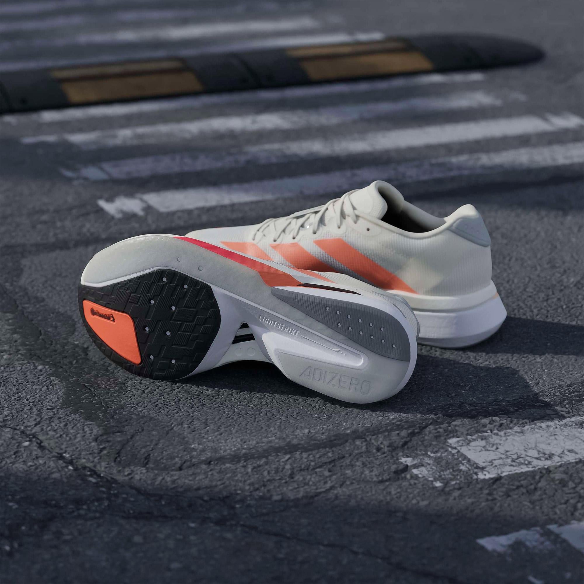 adidas Adizero Boston 13 Erkek Beyaz Koşu Ayakkabısı