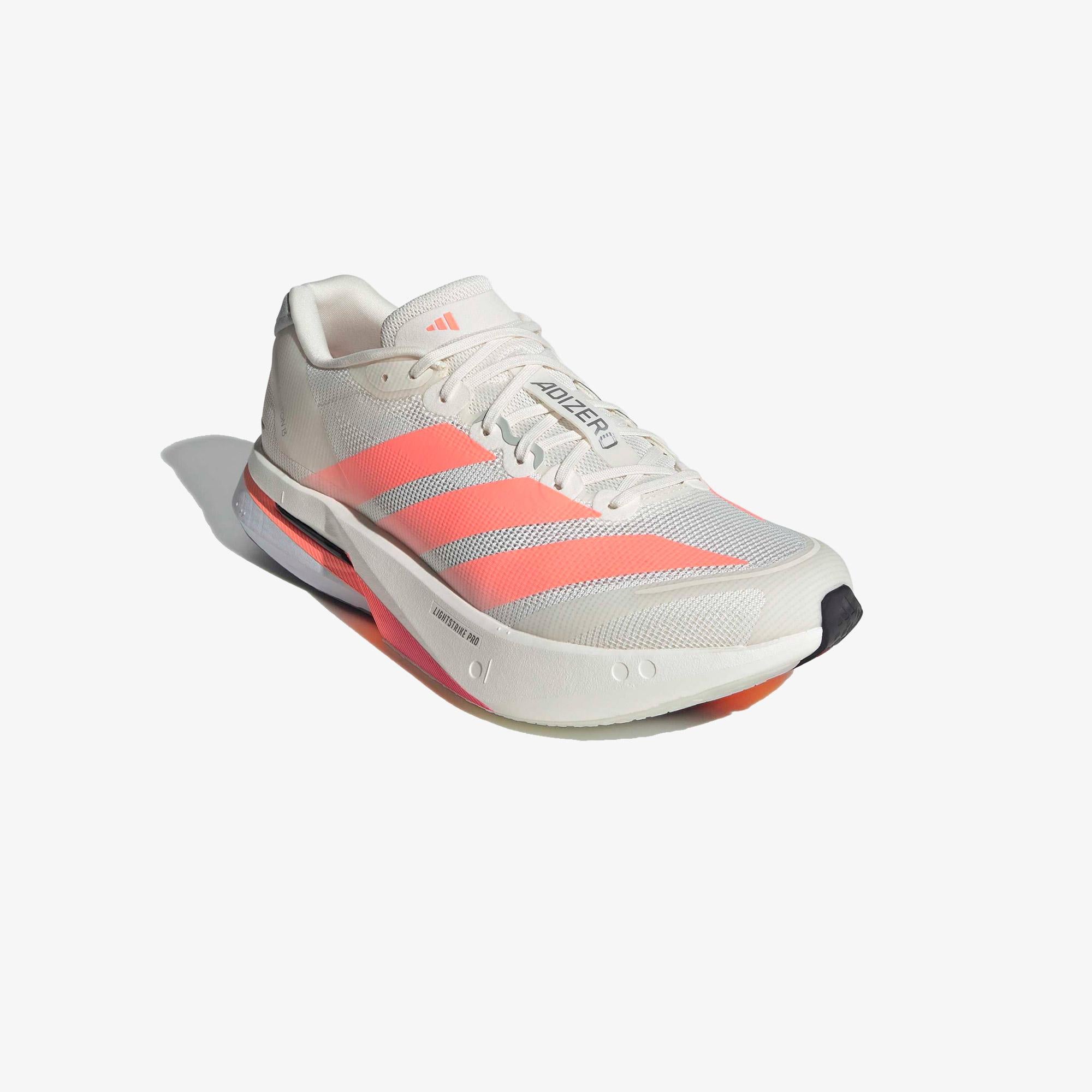 adidas Adizero Boston 13 Erkek Beyaz Koşu Ayakkabısı