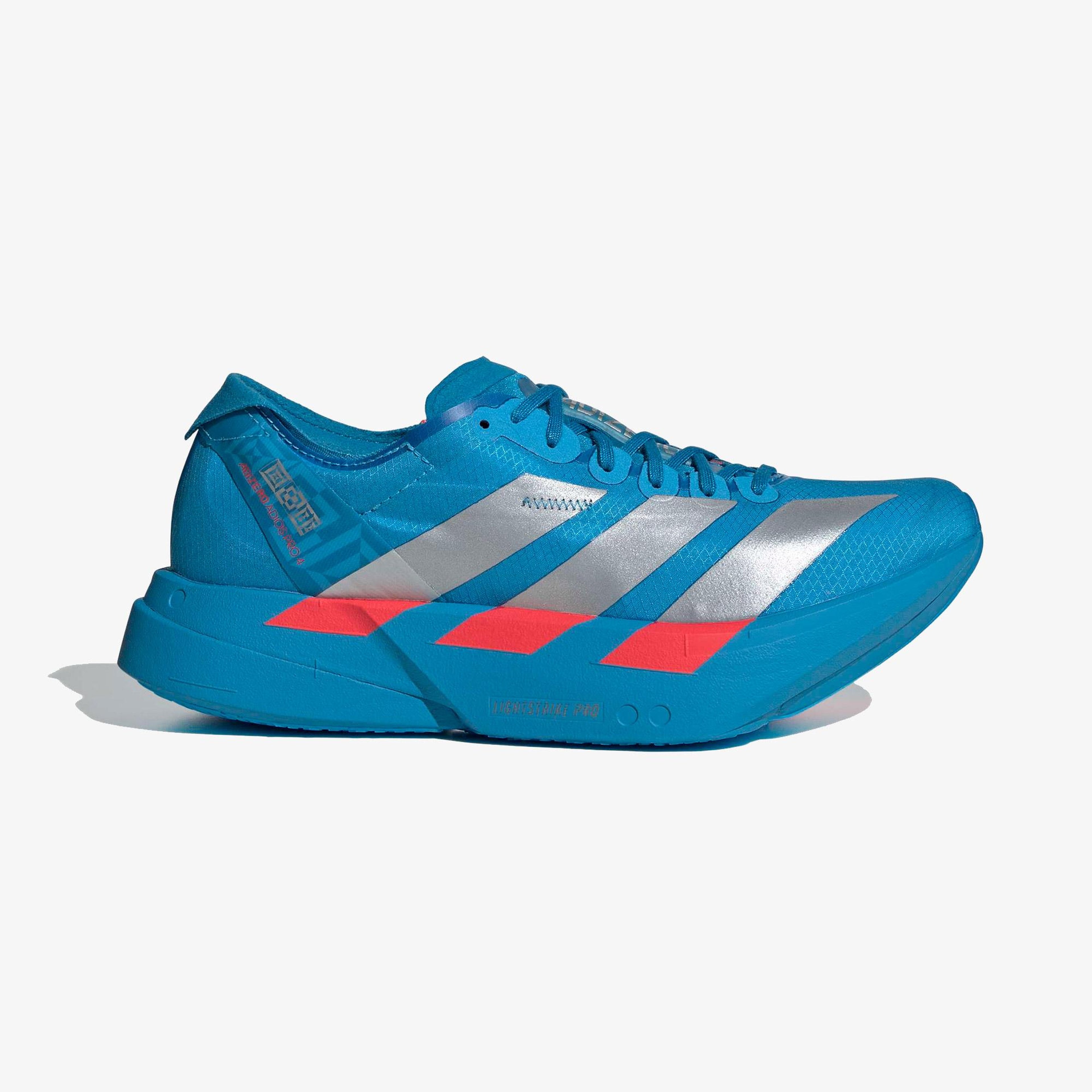 adidas Adizero Adios Pro 4 Kadın Mavi Koşu Ayakkabısı