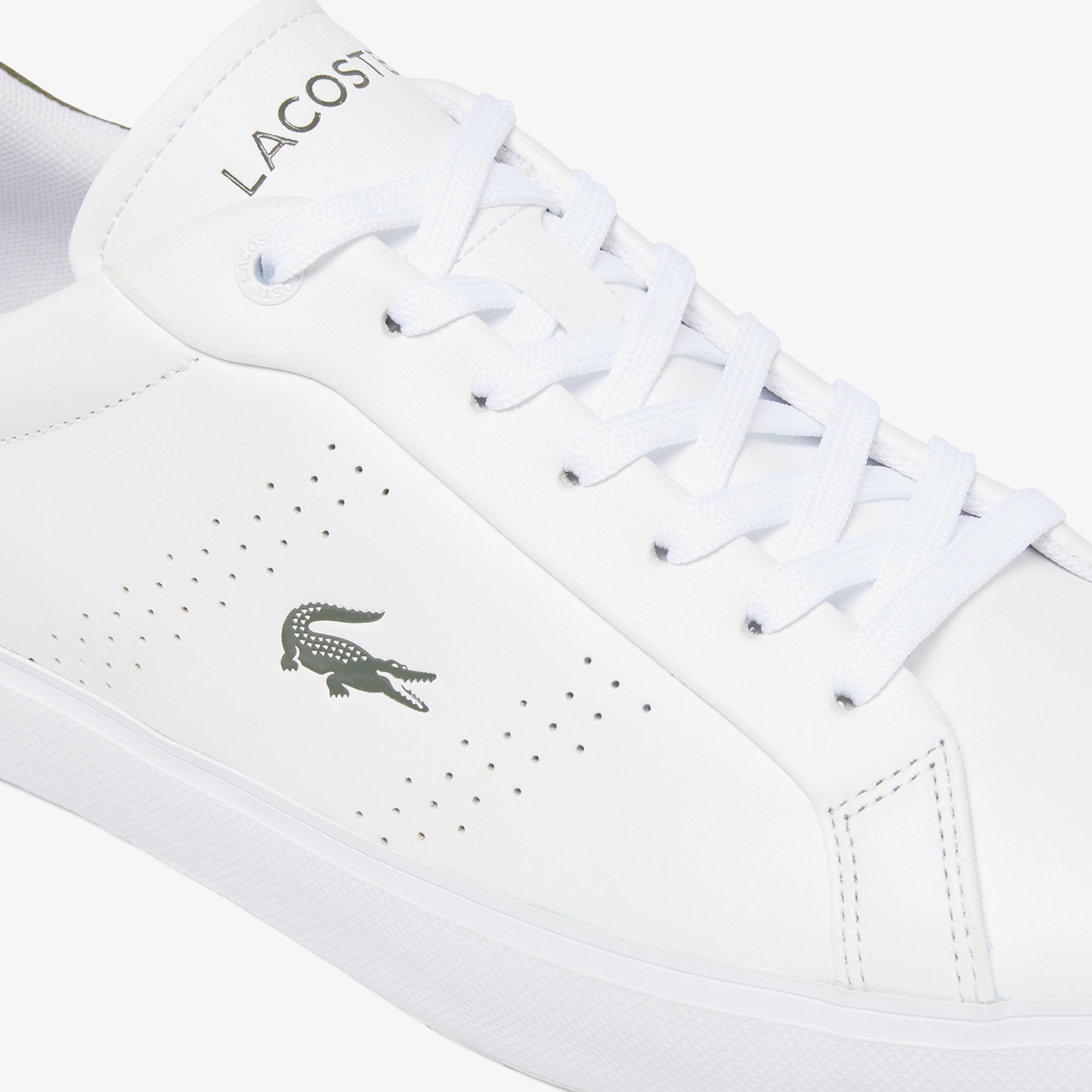 Lacoste Powercourt 2.0 Leather Erkek Beyaz Sneaker