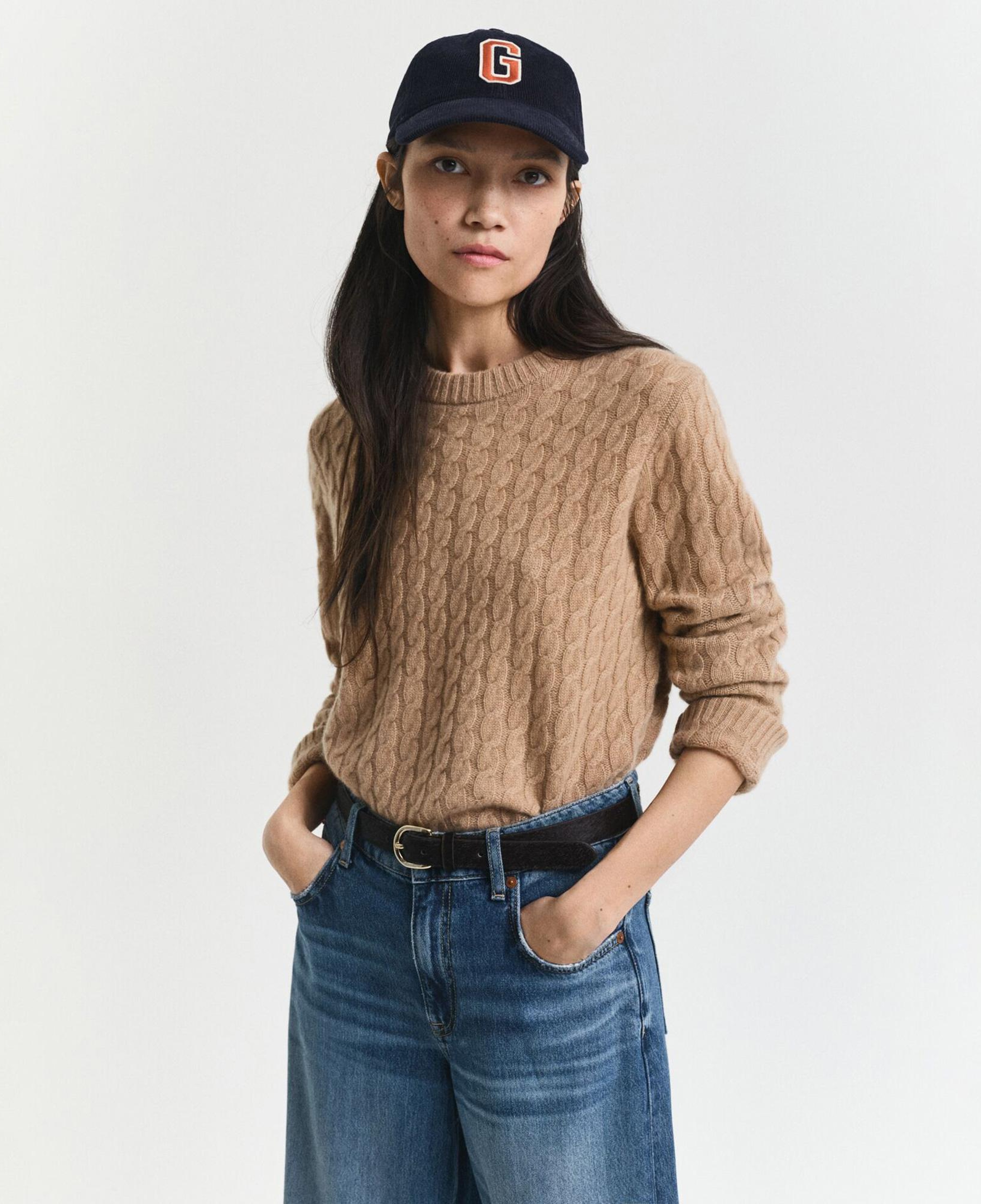 GANT Kadın Kahverengi Regular Fit Triko