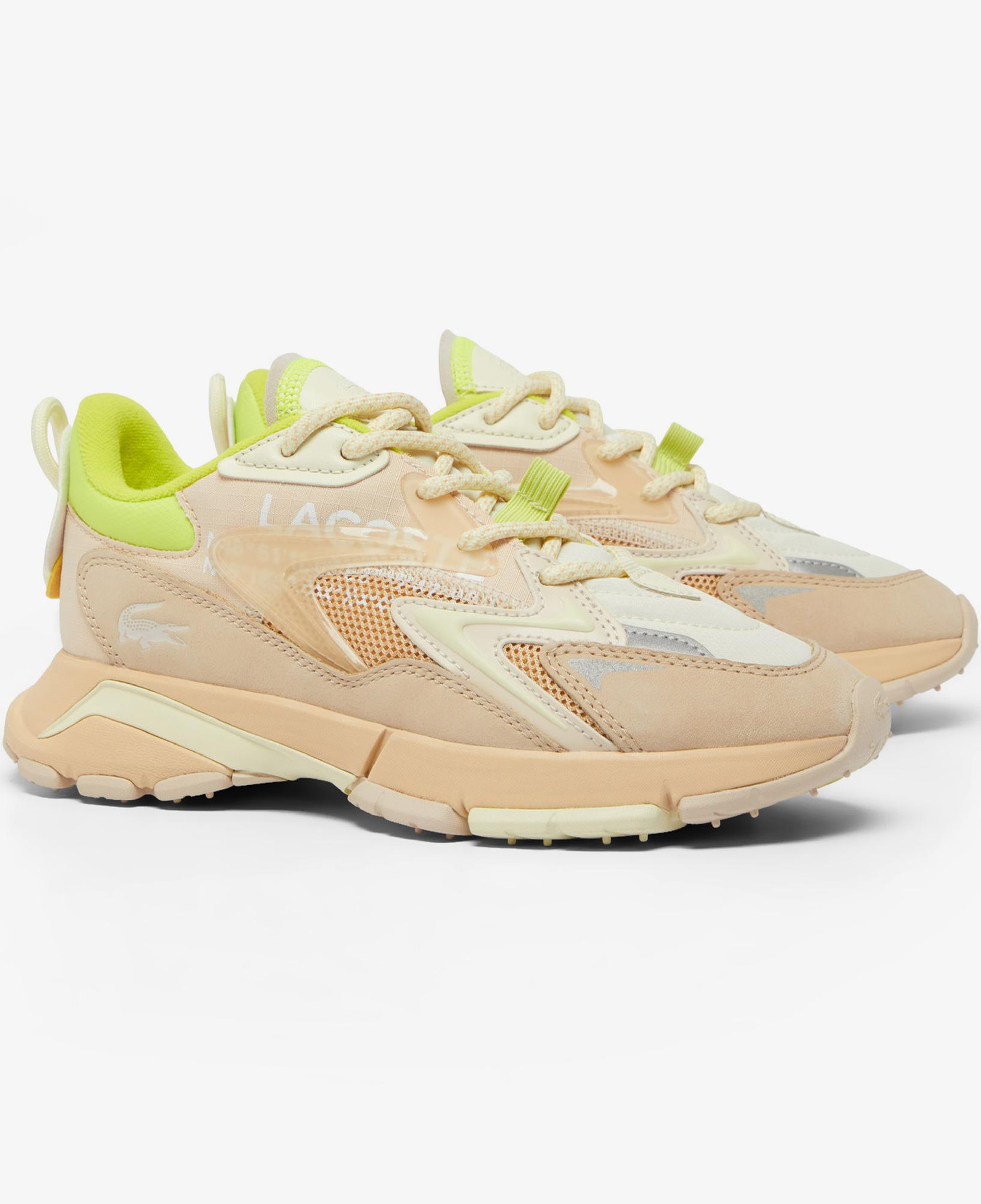 Lacoste L003 Neo Tech Kadın Bej/Sarı Sneaker
