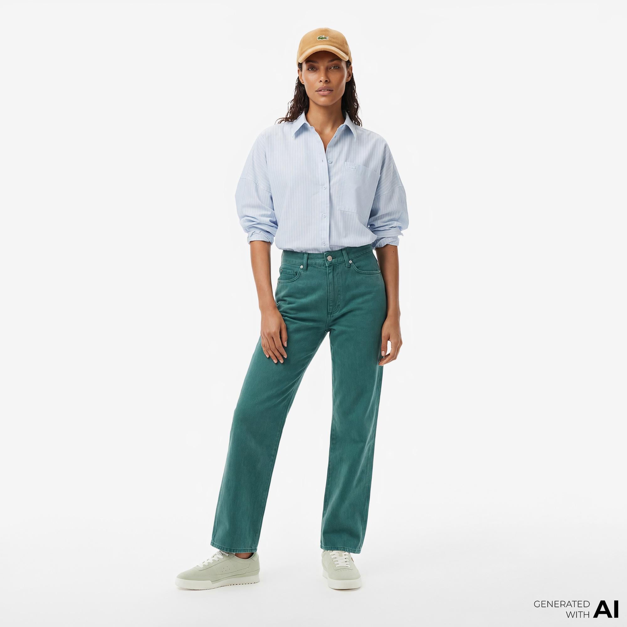 Kadın Straight Fit Mavi Jean