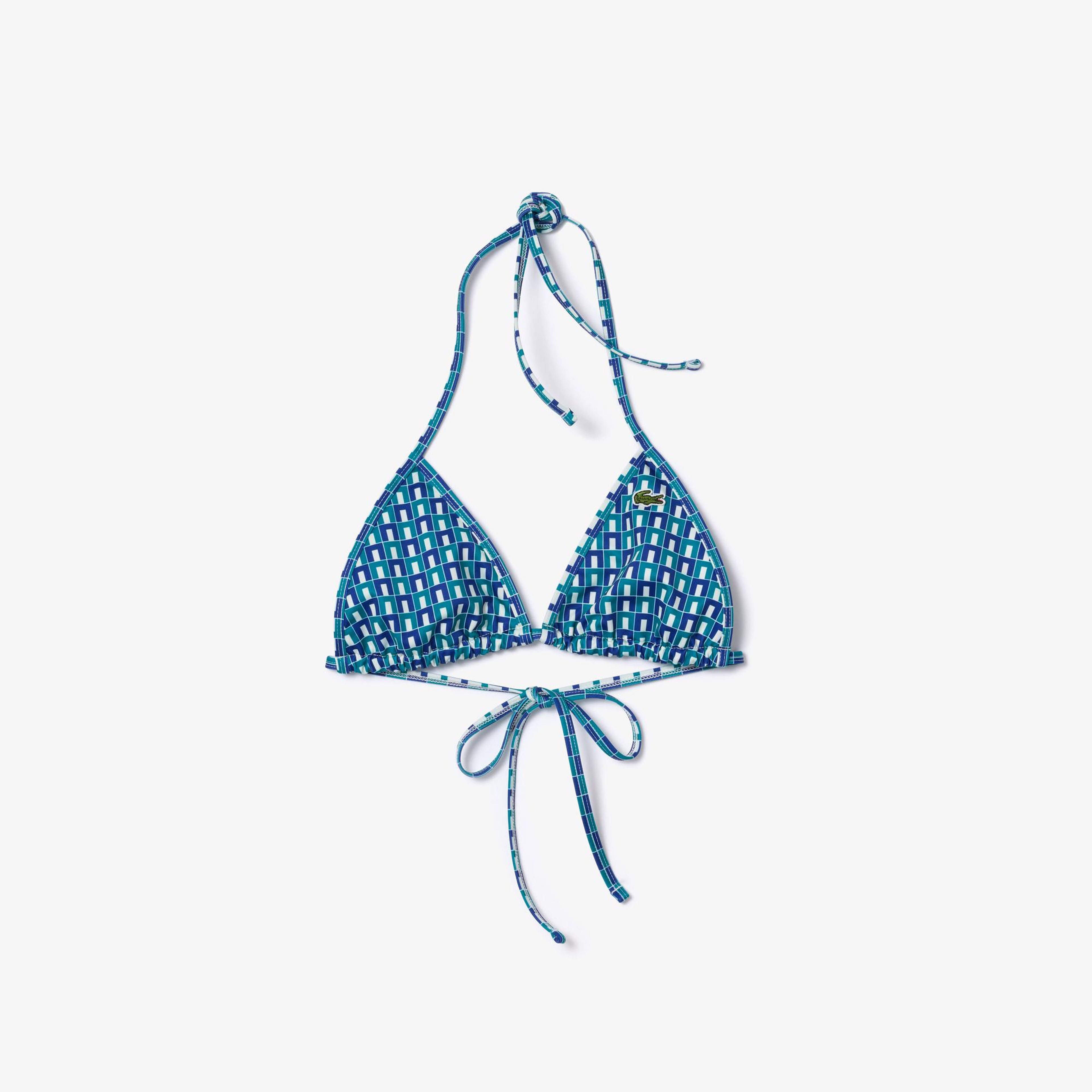 Kadın Monogram Mavi Bikini Üstü