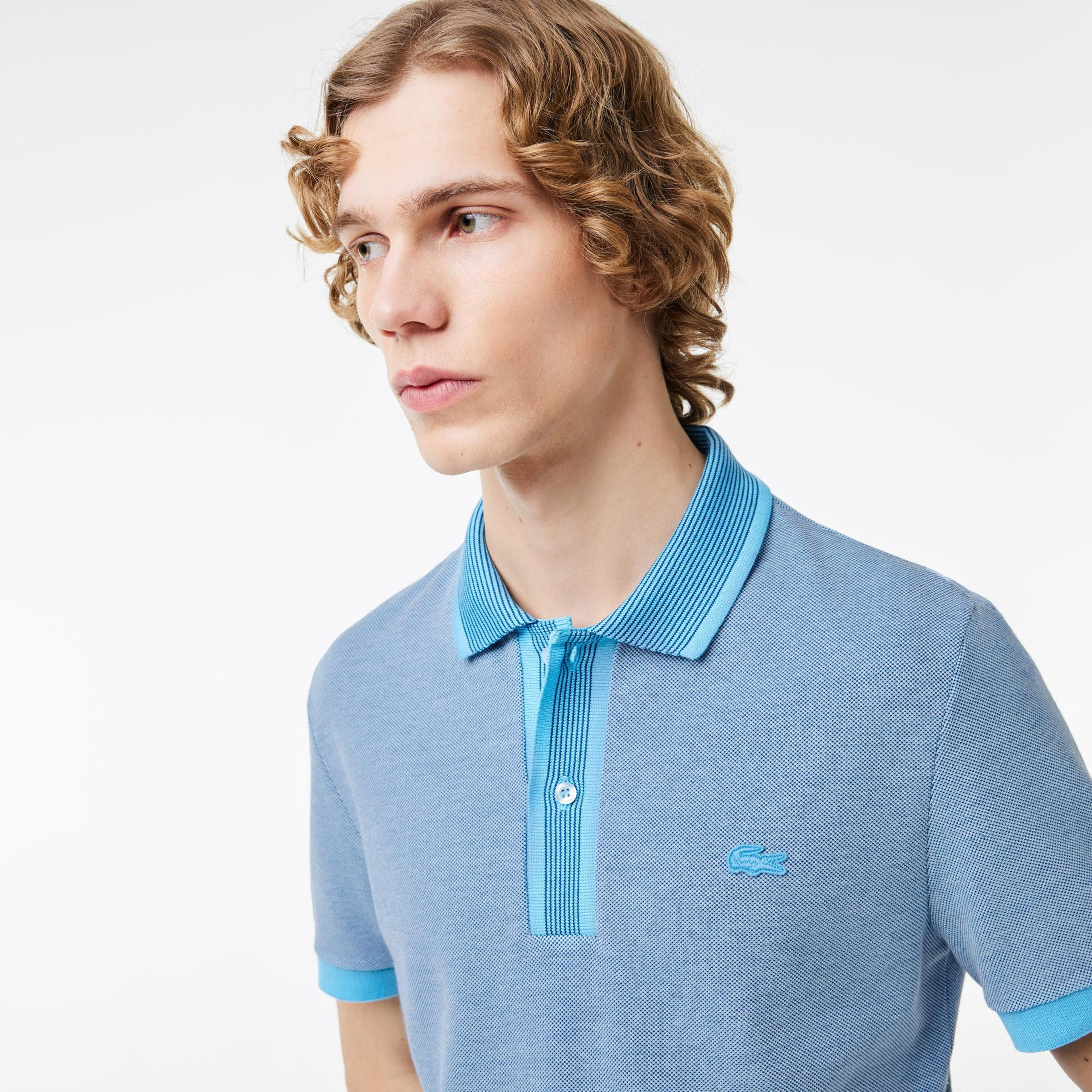 Erkek Regular Fit Mavi Polo