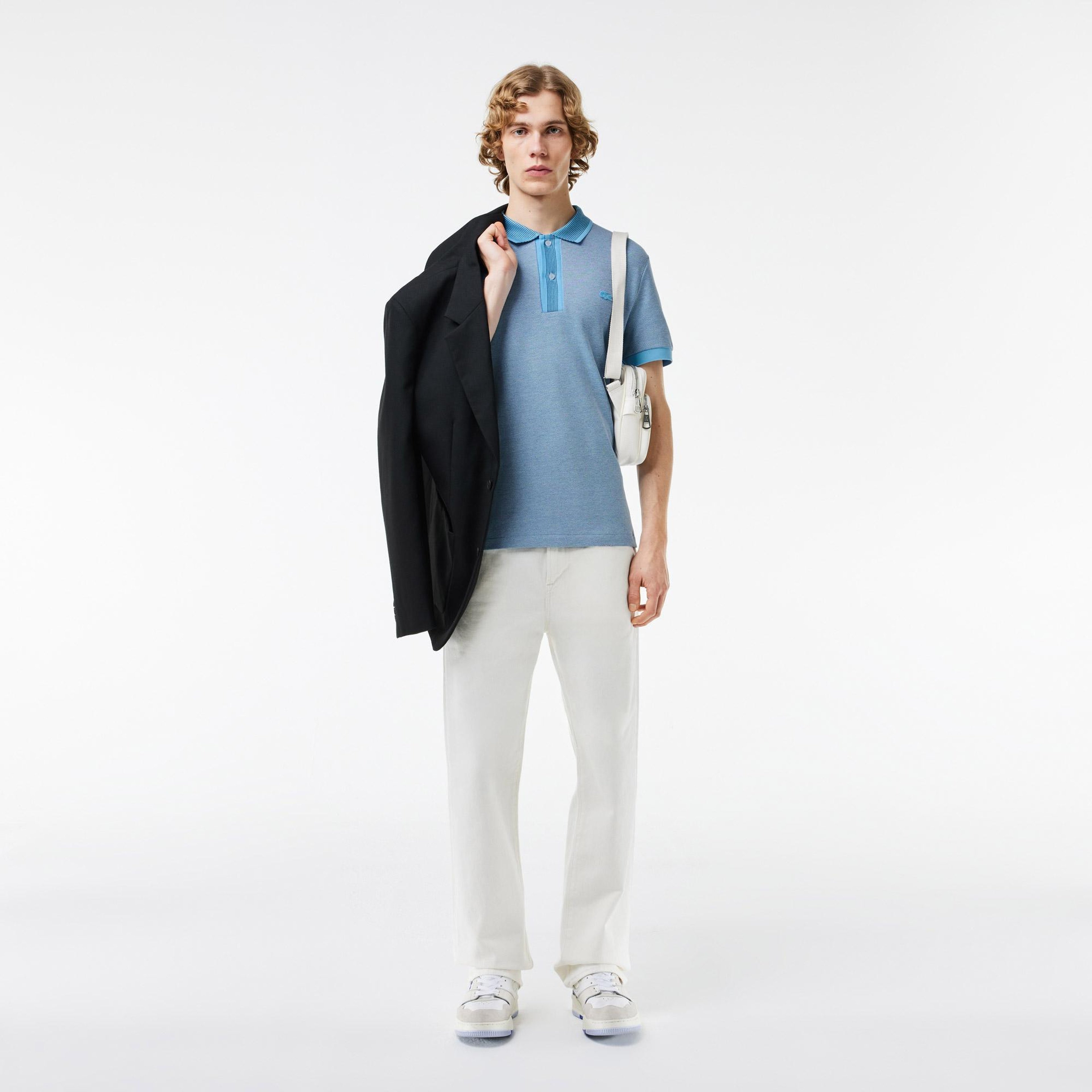 Erkek Regular Fit Mavi Polo