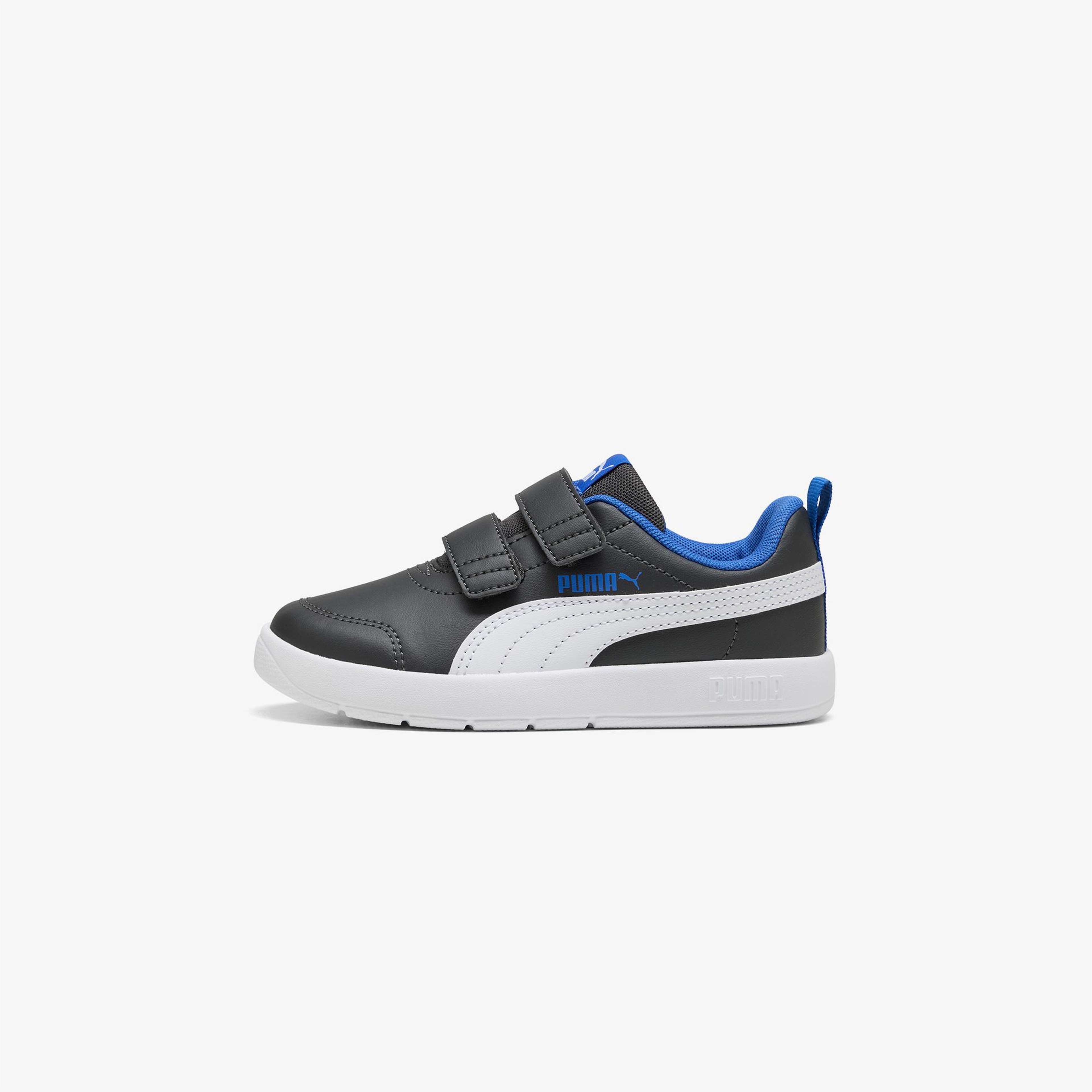 Puma Courtflex V3 Çocuk Gri Spor Ayakkabı