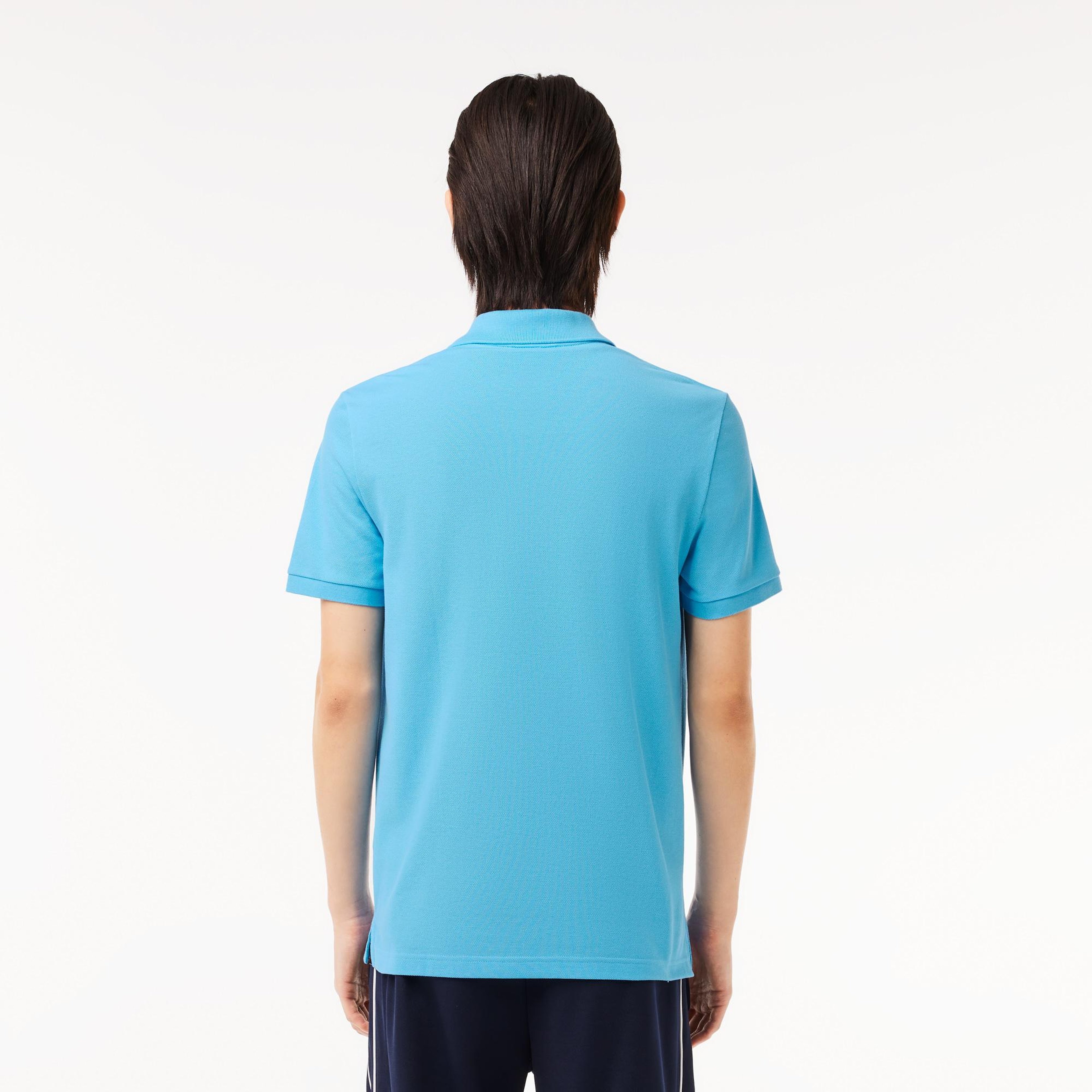 L.12.12 Erkek Slim Fit Mavi Polo