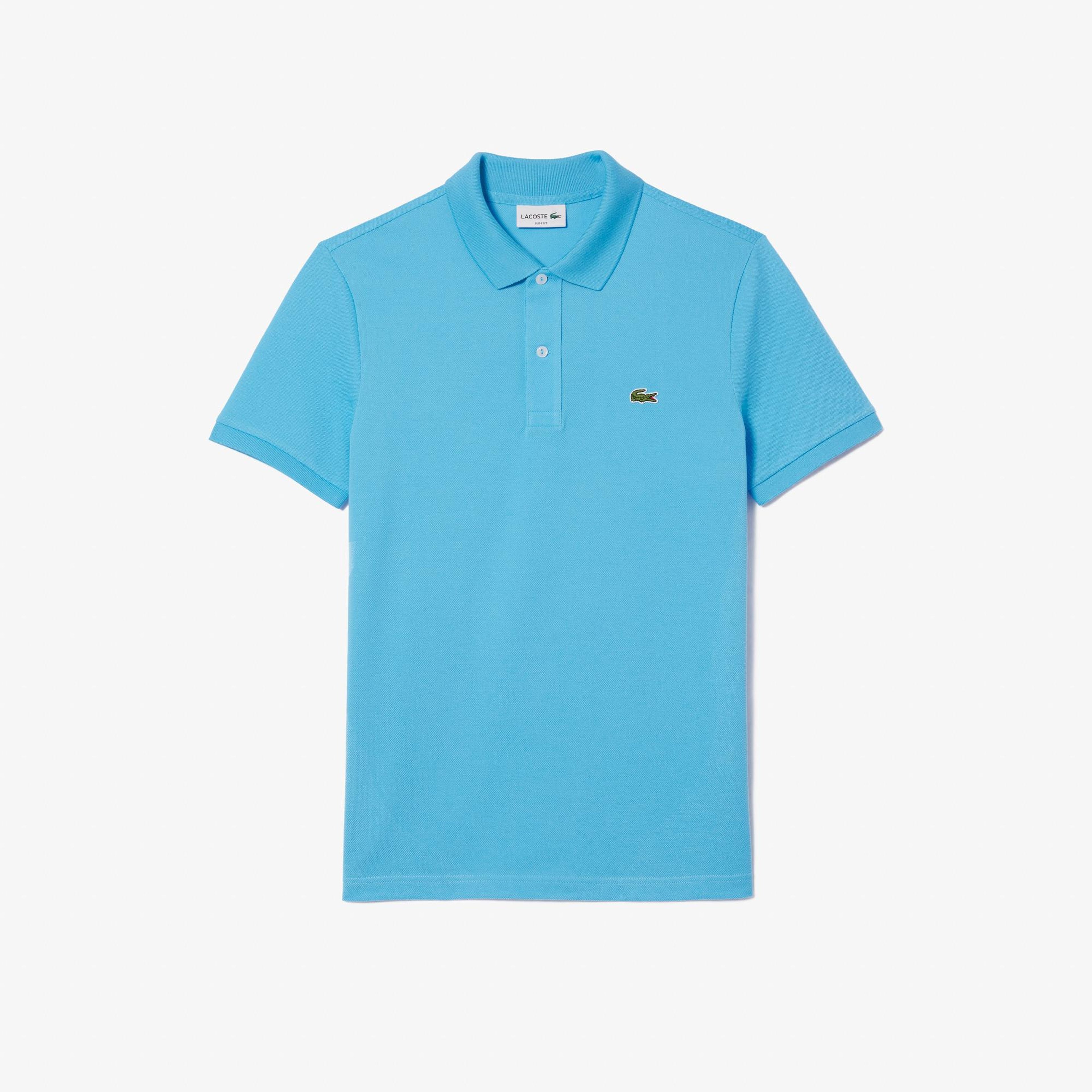 L.12.12 Erkek Slim Fit Mavi Polo