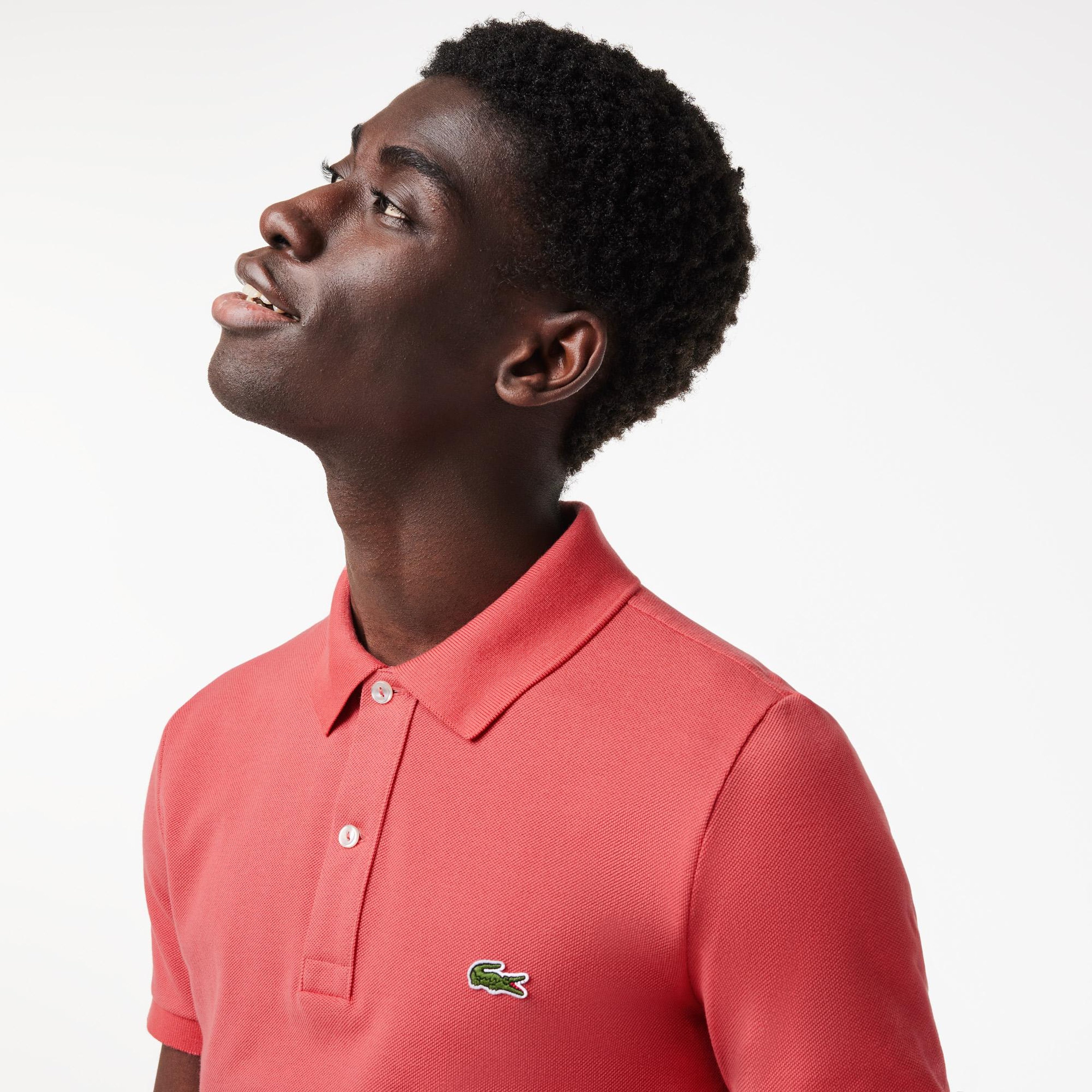 L.12.12 Erkek Slim Fit Kırmızı Polo