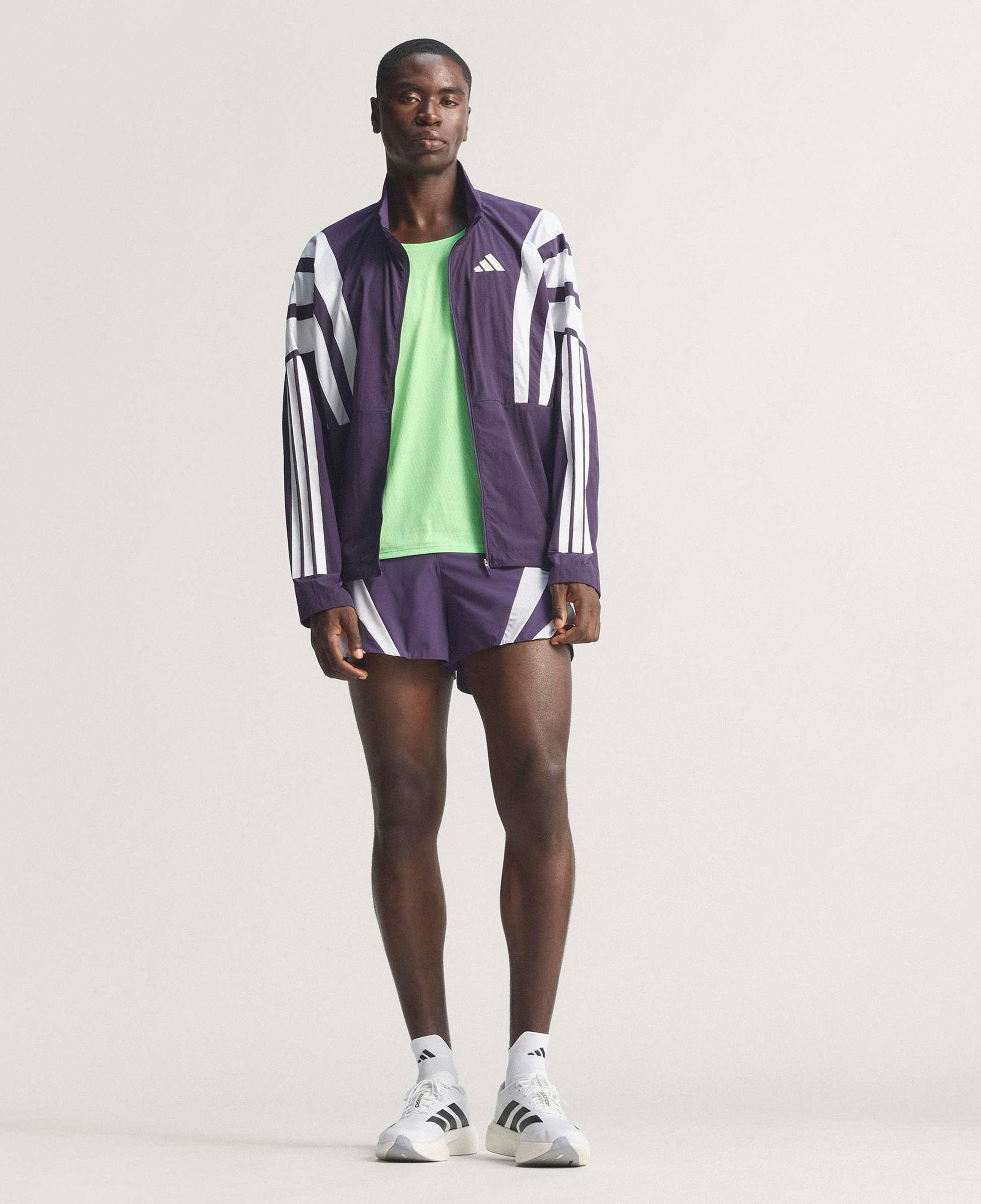 adidas Adizero Nyc Erkek Mor Koşu Rüzgarlığı