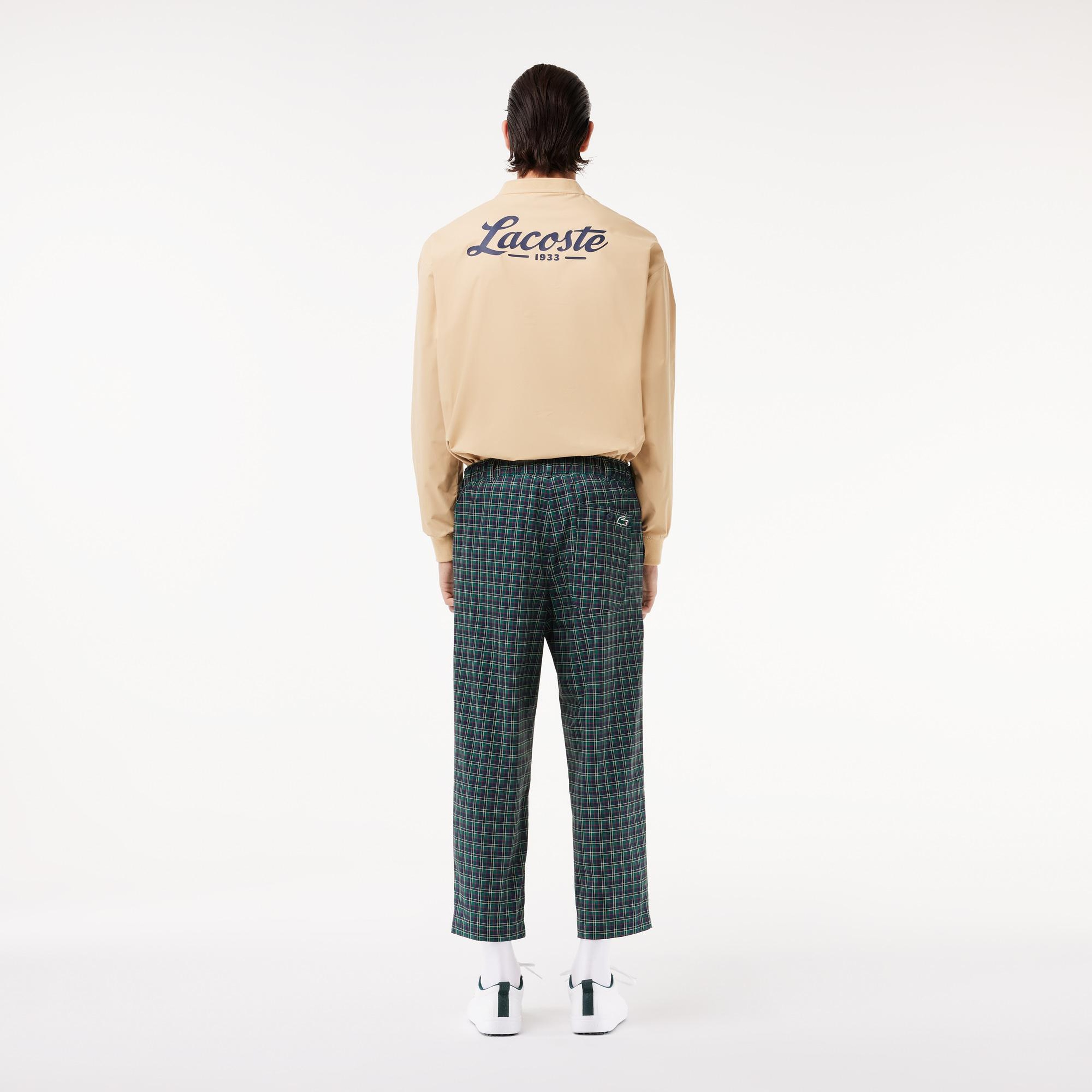 Erkek Straight Fit Chino Renkli Ekose Pantolon
