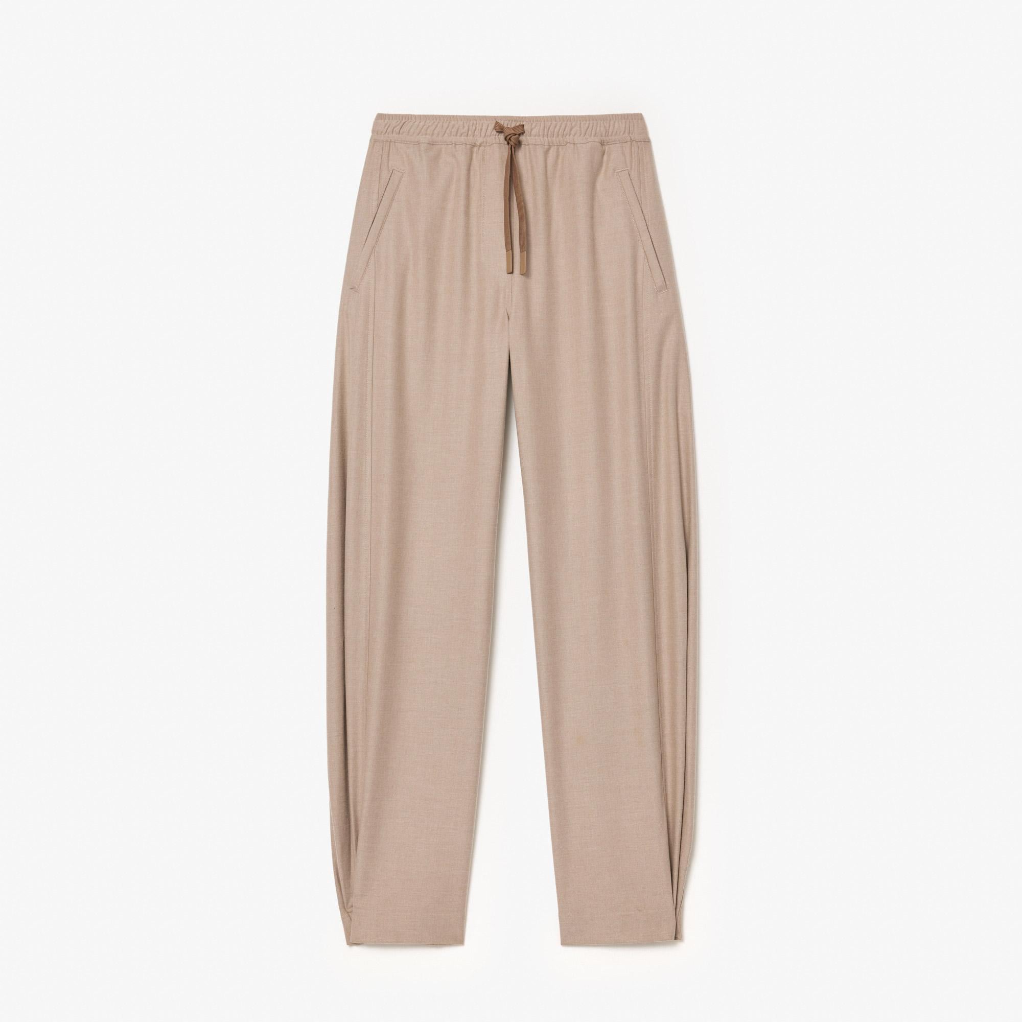 Kadın Wide Fit Bej Pantolon