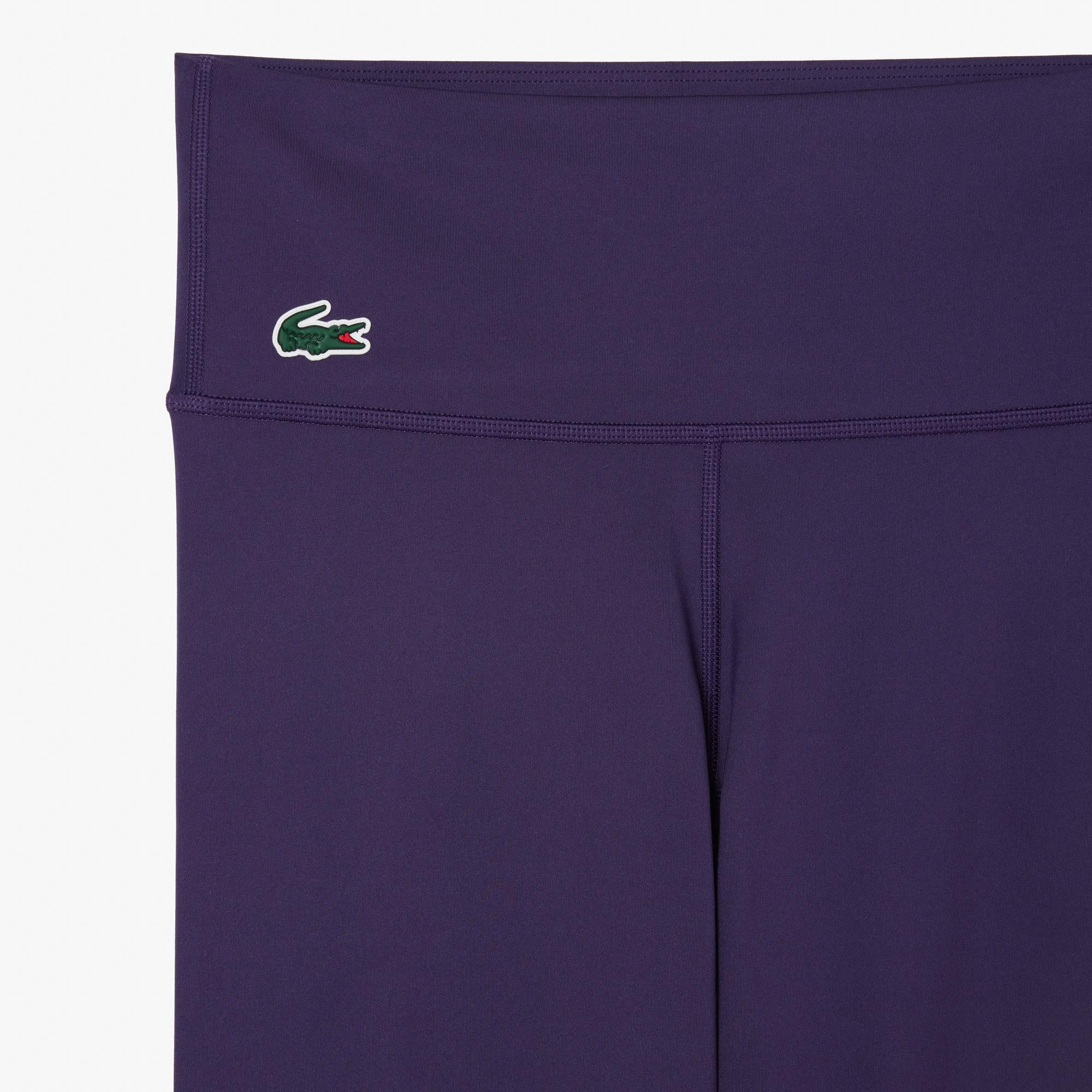 Kadın Slim Fit Baskılı Mor Tayt