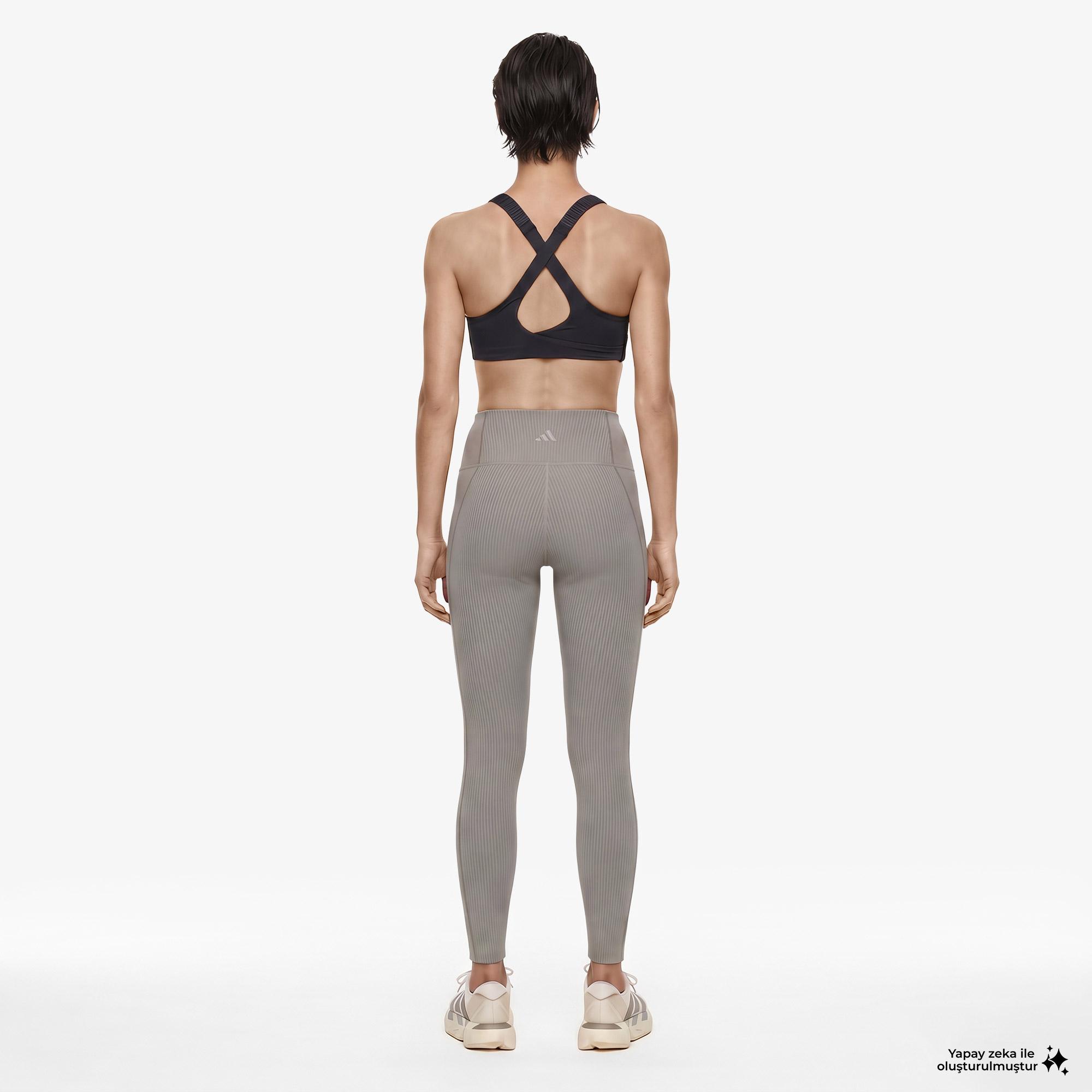 adidas All Me Rib 7/8 Kadın Bej Antrenman Taytı