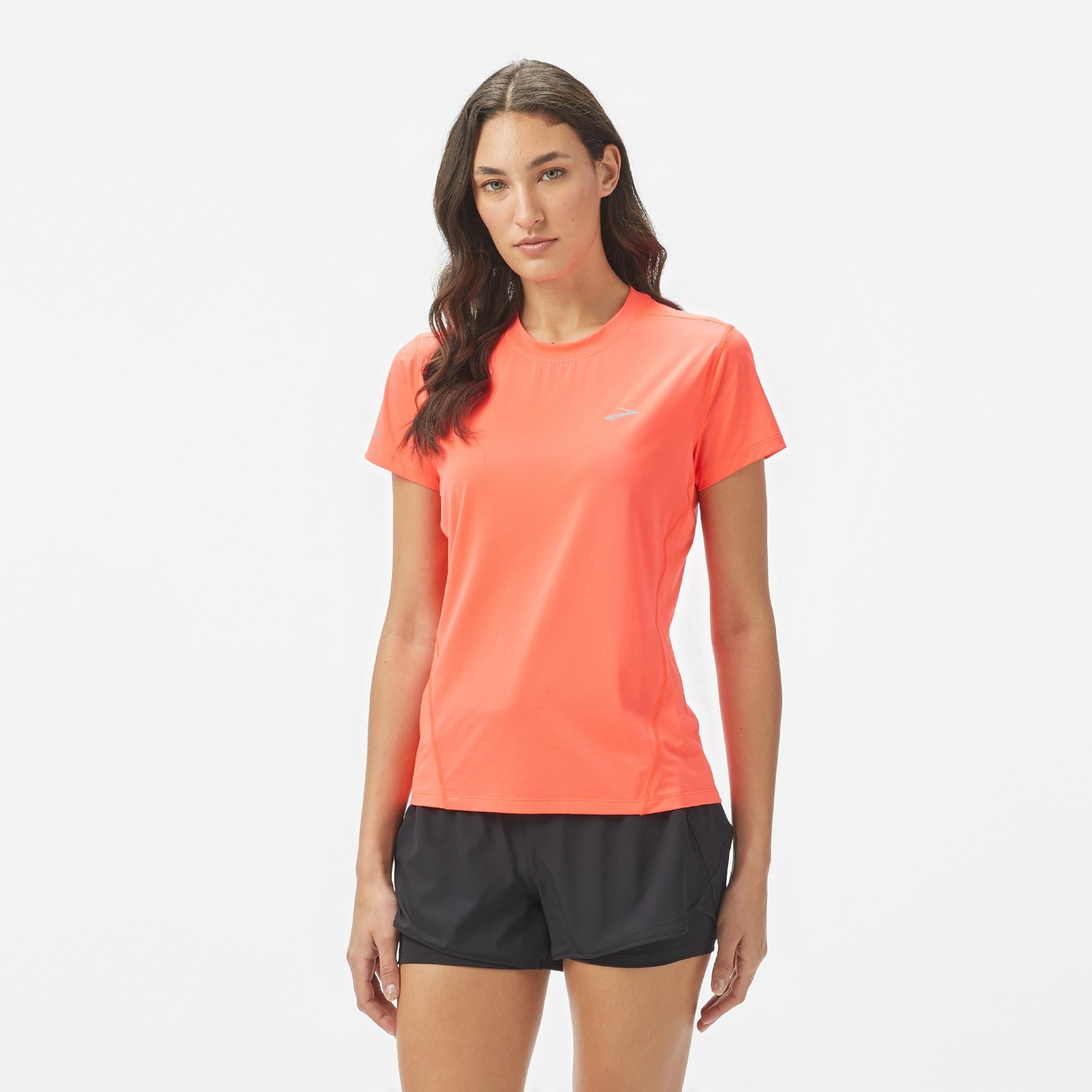 Brooks Sprint Free Sleeve 3.0 Kadın Turuncu Koşu T-Shirt