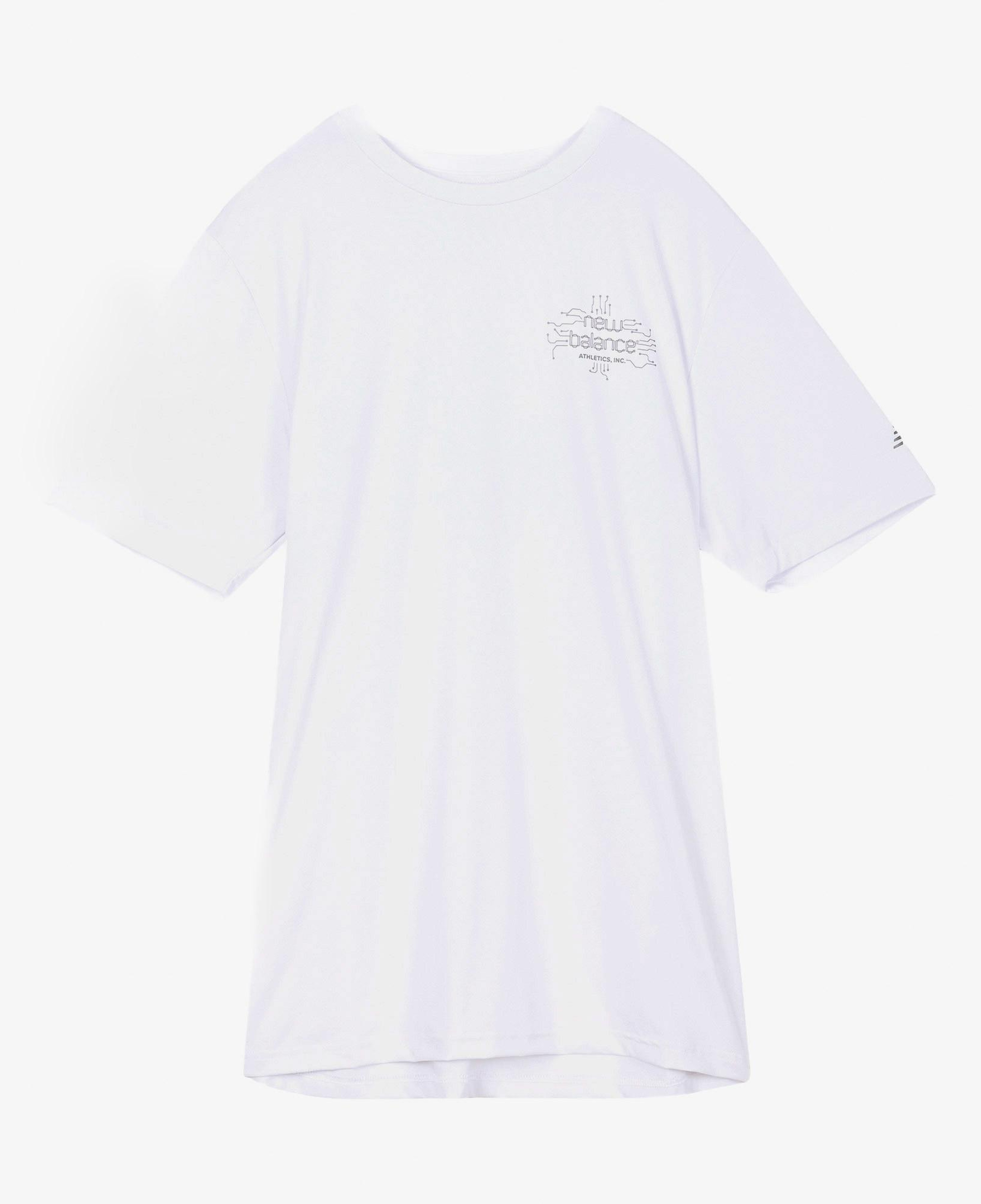 New Balance Reflective Poly Erkek Beyaz T-Shirt