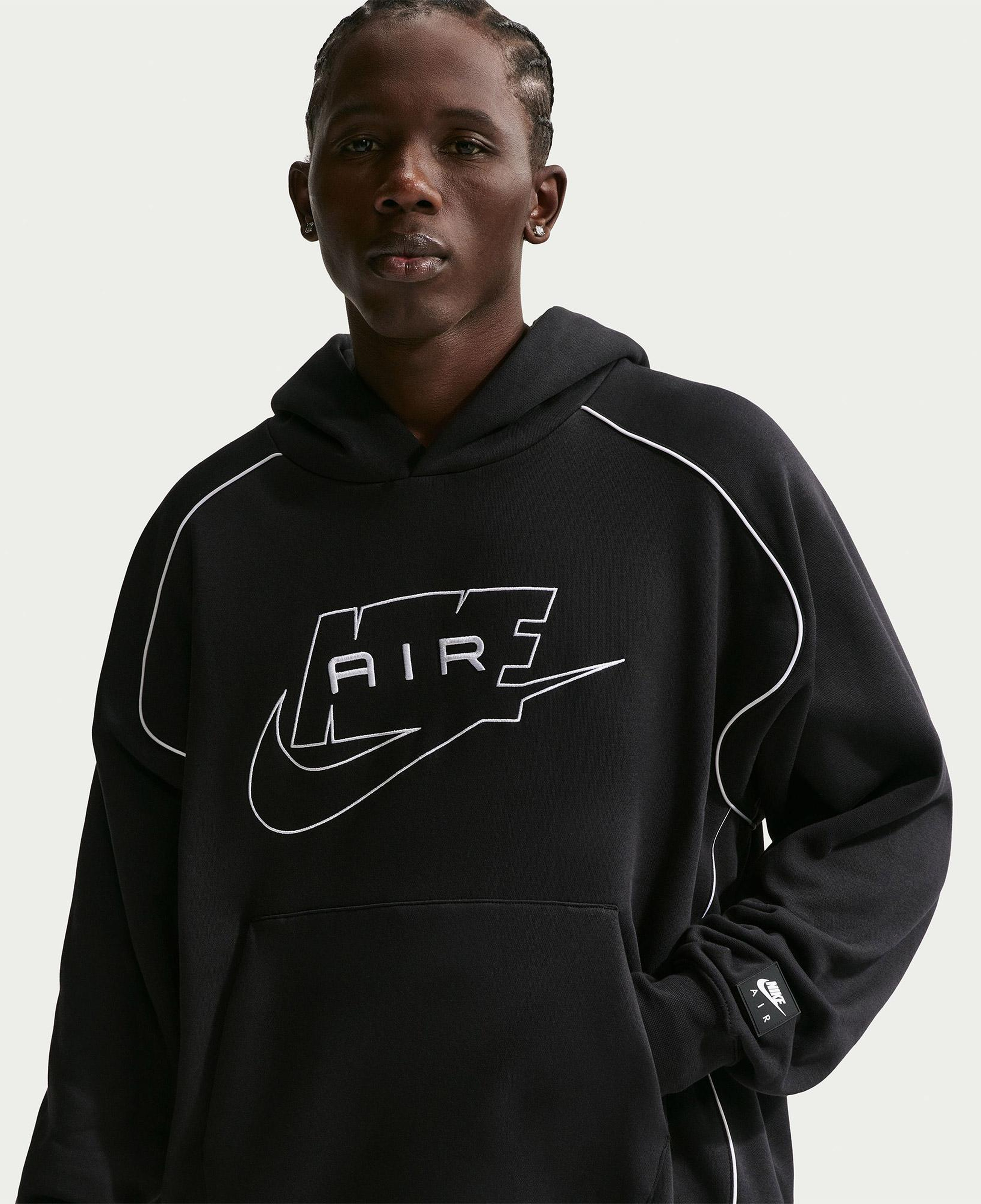 Nike Air Pullover Fleece Erkek Siyah Hoodie