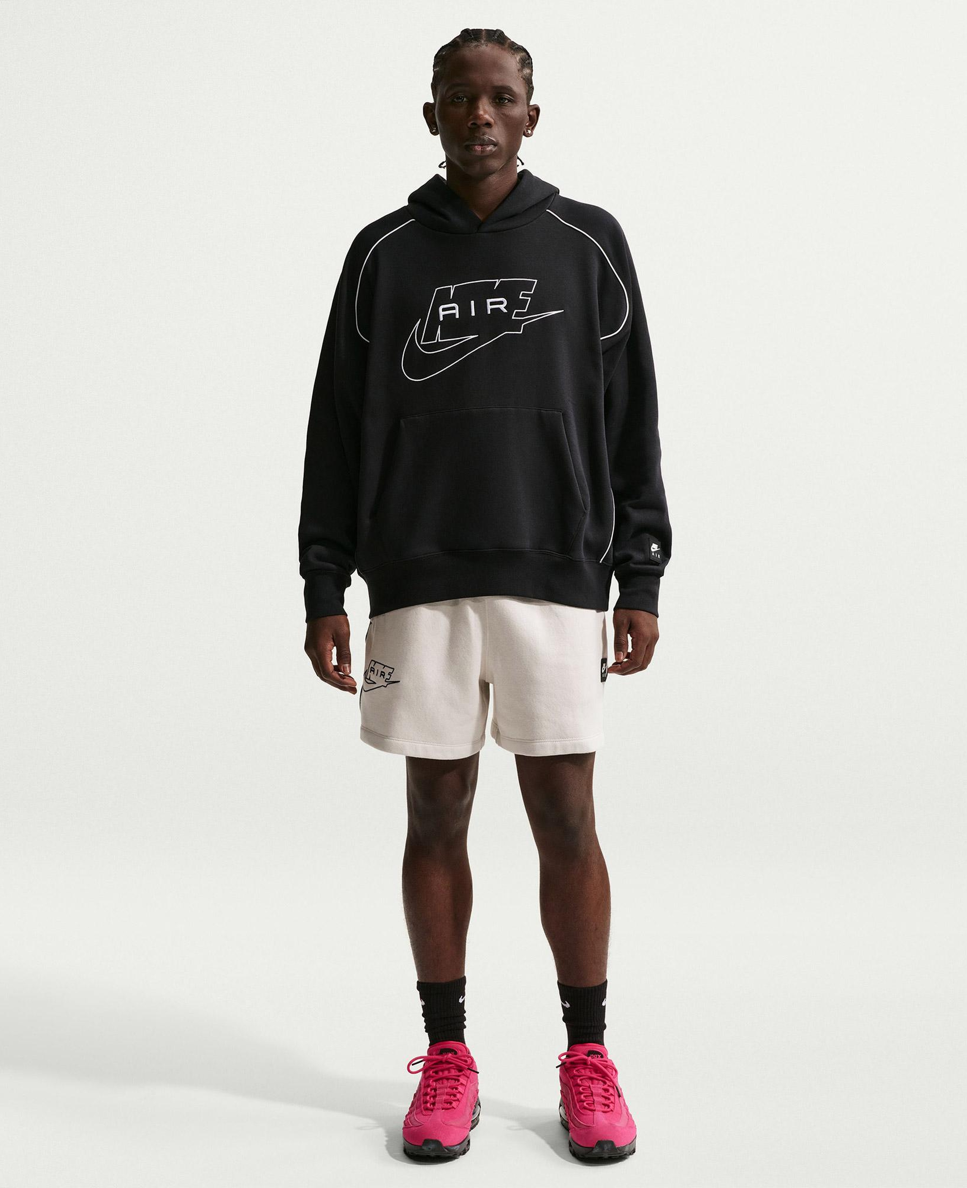 Nike Air Pullover Fleece Erkek Siyah Hoodie
