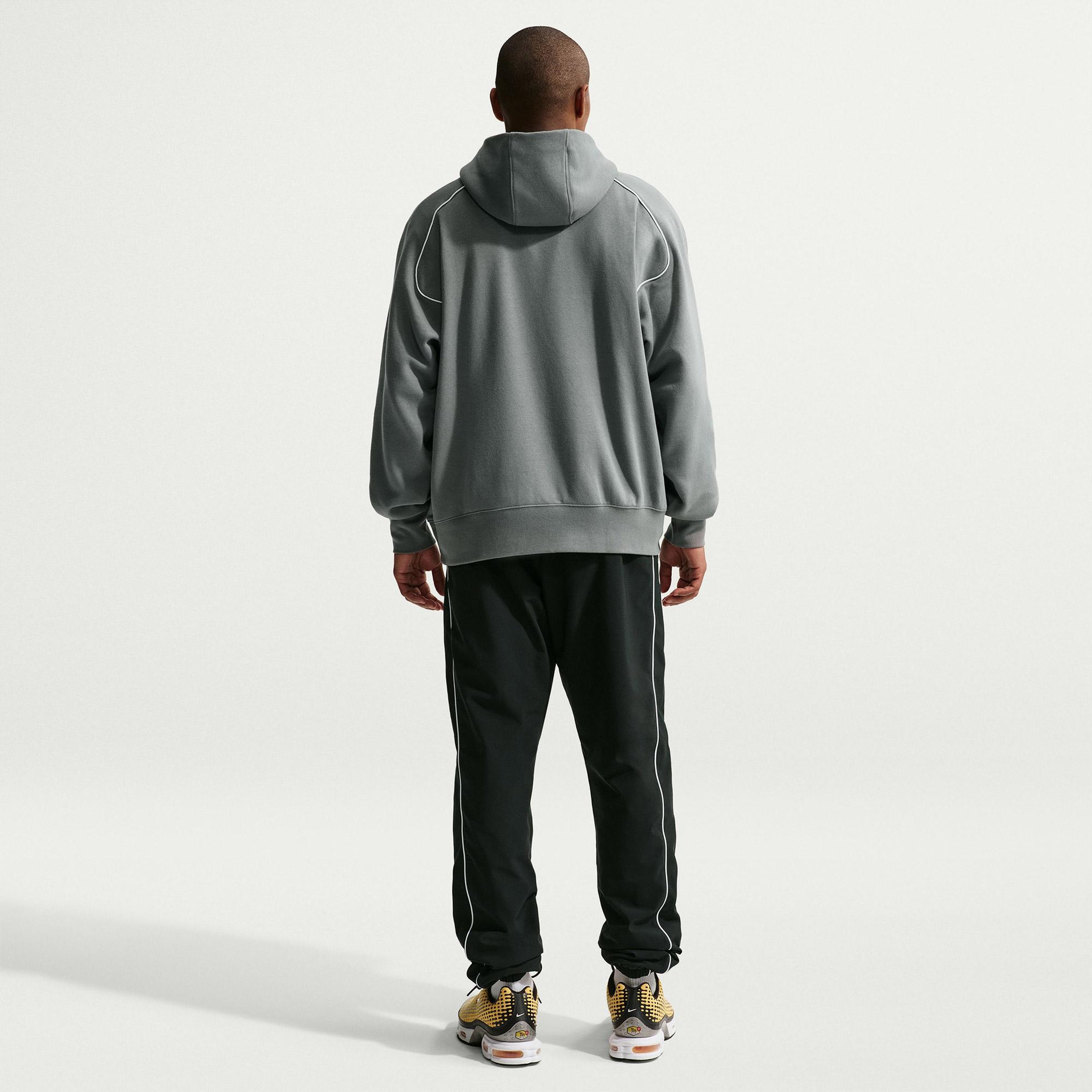 Nike Air Pullover Fleece Erkek Gri Hoodie