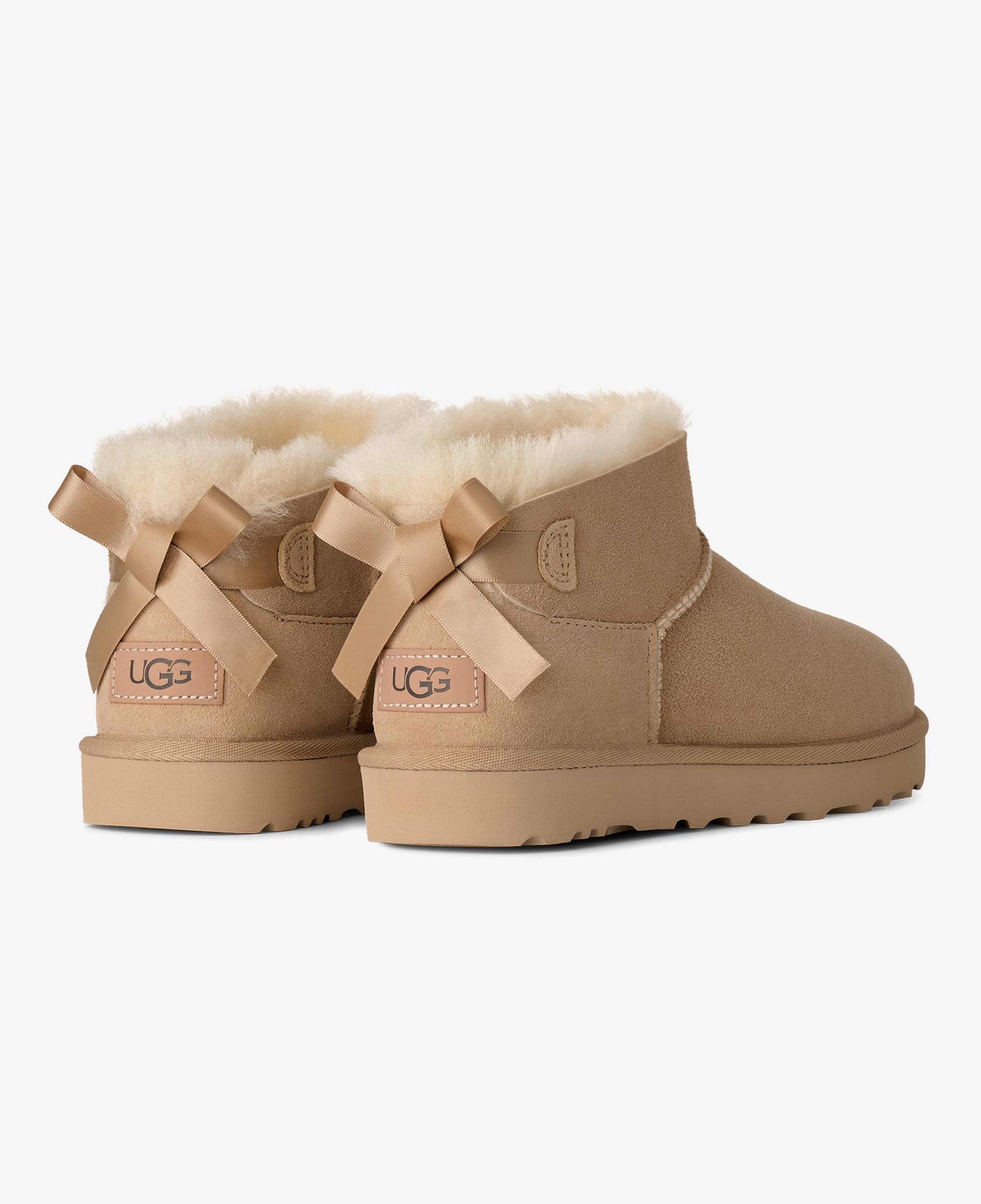 UGG Ultra Mini Bailey Bow Kadın Krem Rengi Bot