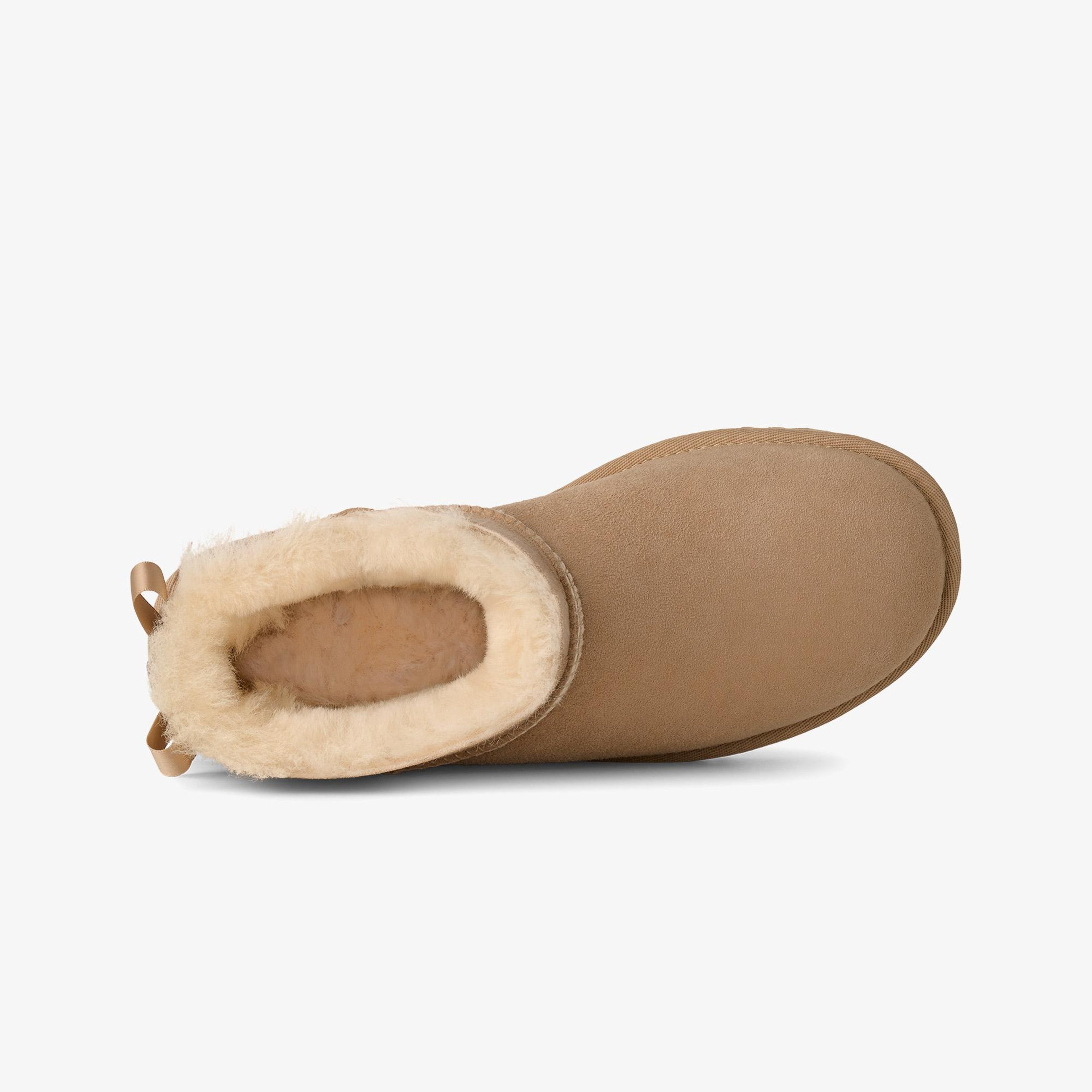 UGG Ultra Mini Bailey Bow Kadın Krem Rengi Bot