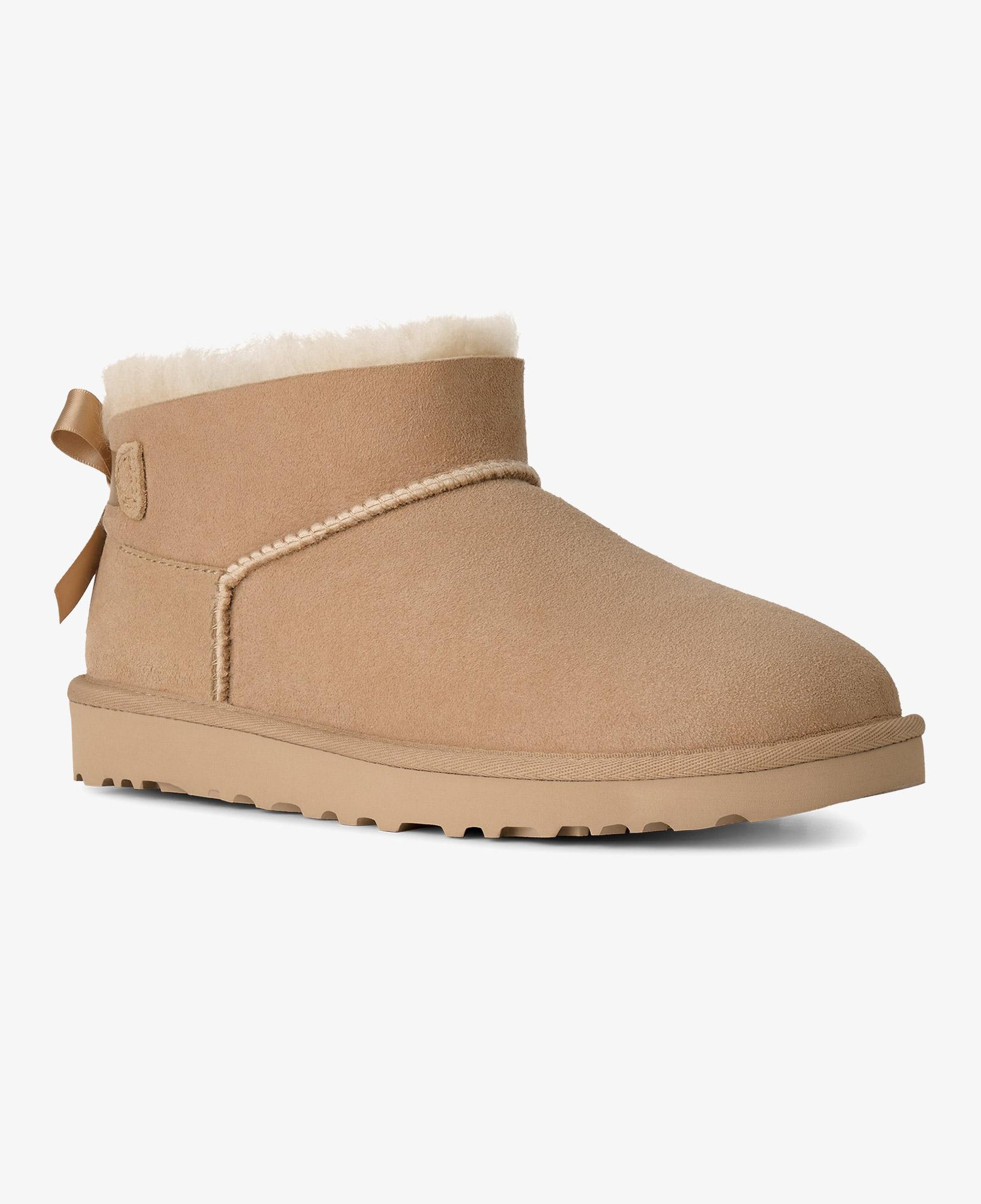 UGG Ultra Mini Bailey Bow Kadın Krem Rengi Bot