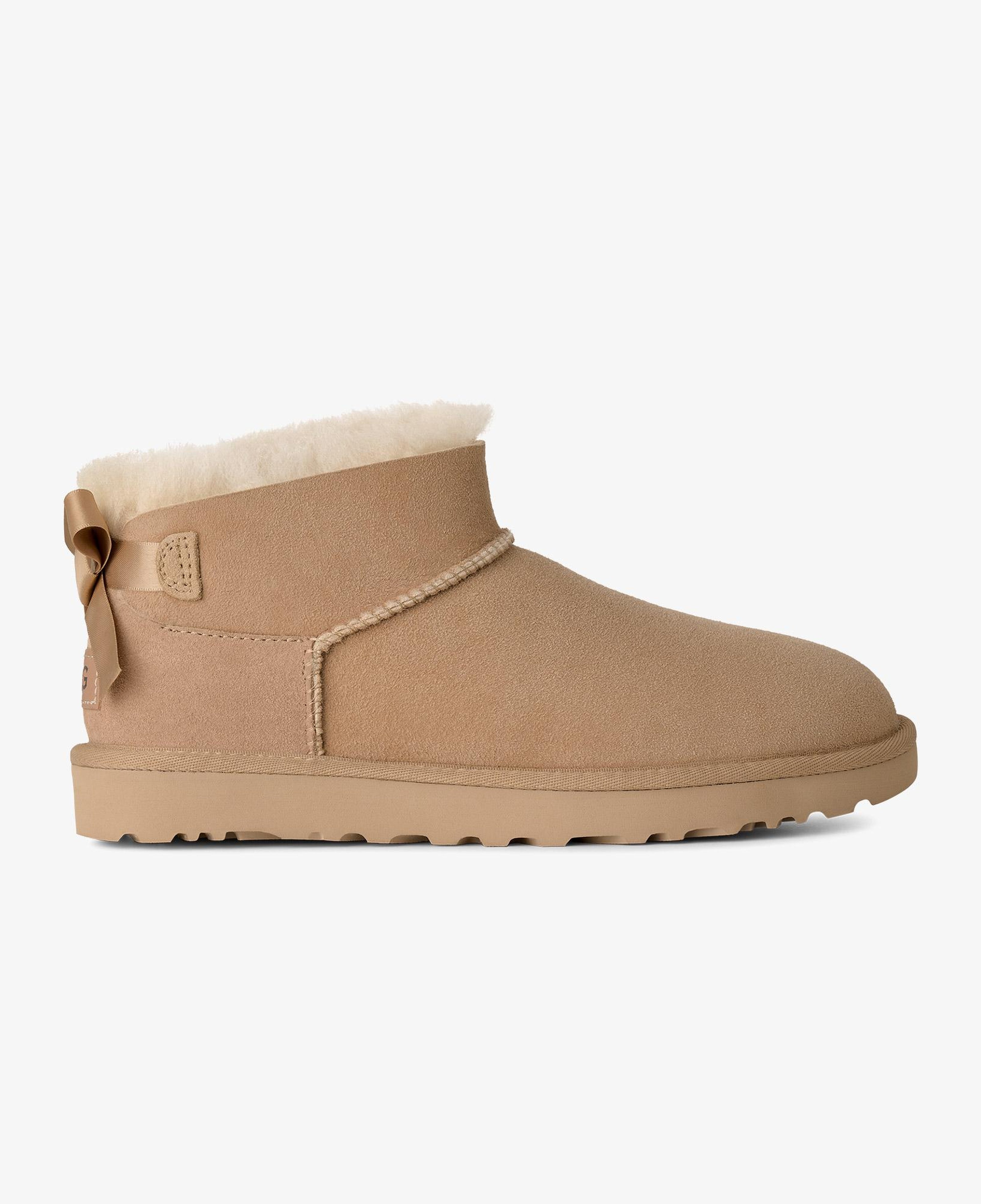 UGG Ultra Mini Bailey Bow Kadın Krem Rengi Bot