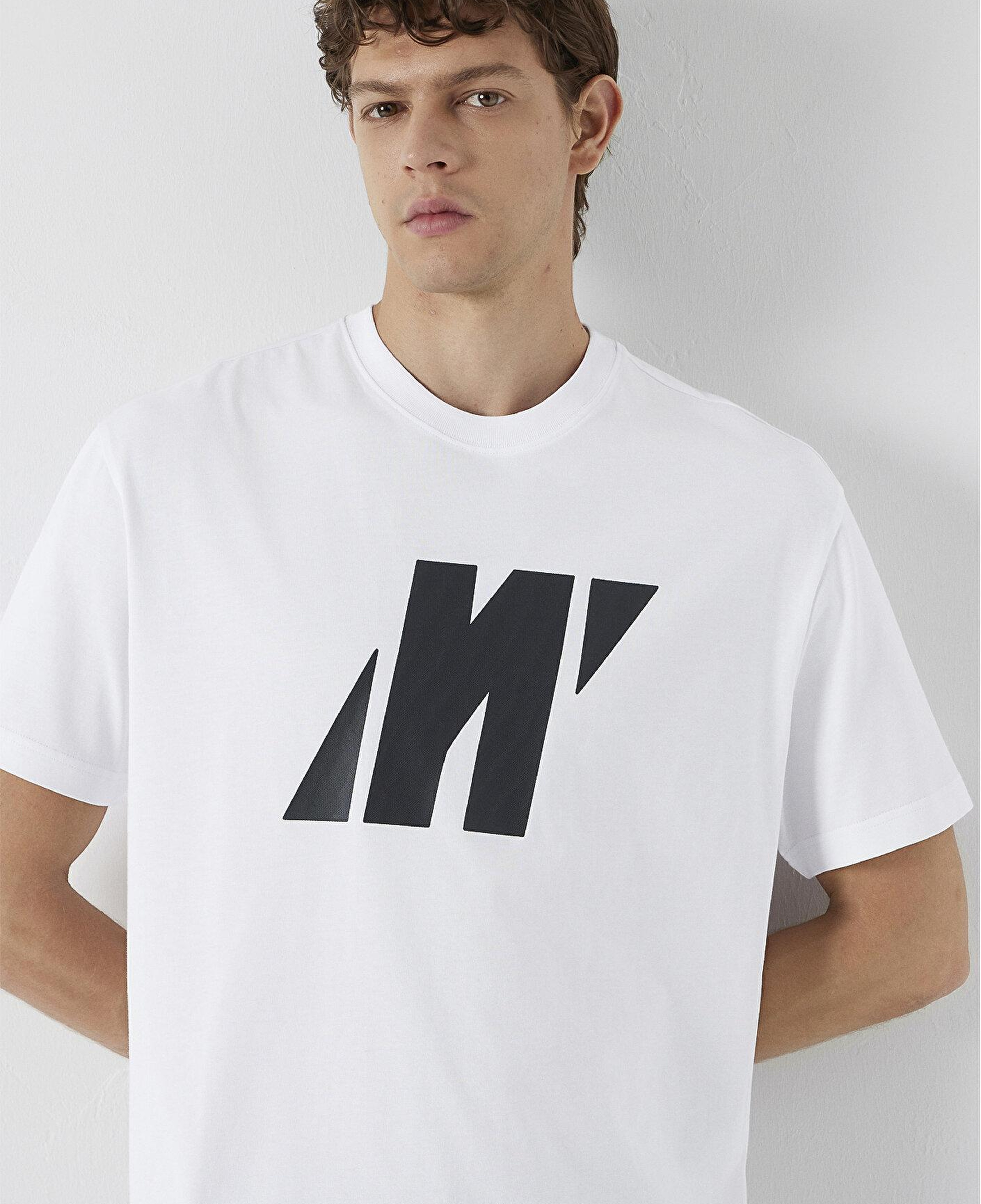 Mavi Mavi Pro Baskılı Beyaz Tişört Loose Fit / Bol Rahat Kesim 0613446-620
