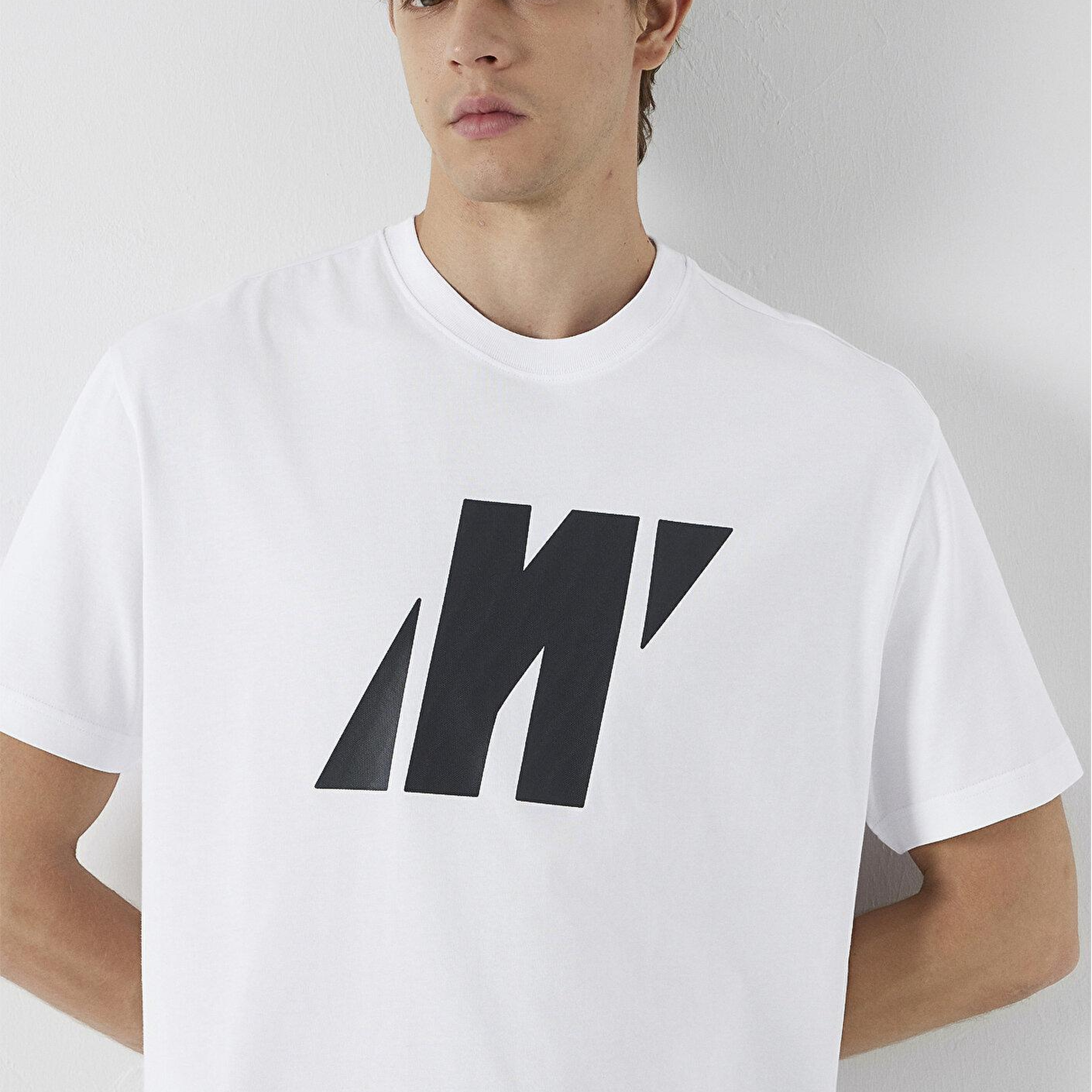 Mavi Mavi Pro Baskılı Beyaz Tişört Loose Fit / Bol Rahat Kesim 0613446-620