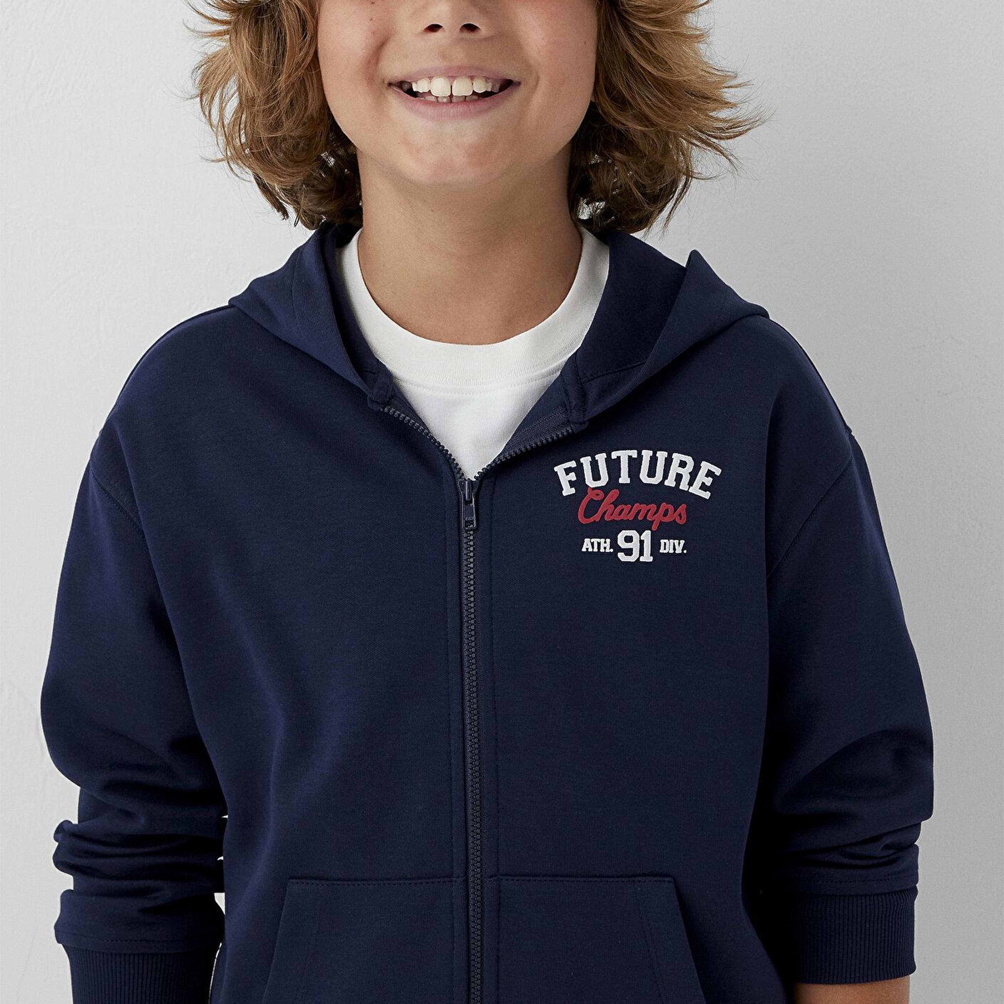 Mavi Kapüşonlu Lacivert Sweatshirt 6S10183-84371
