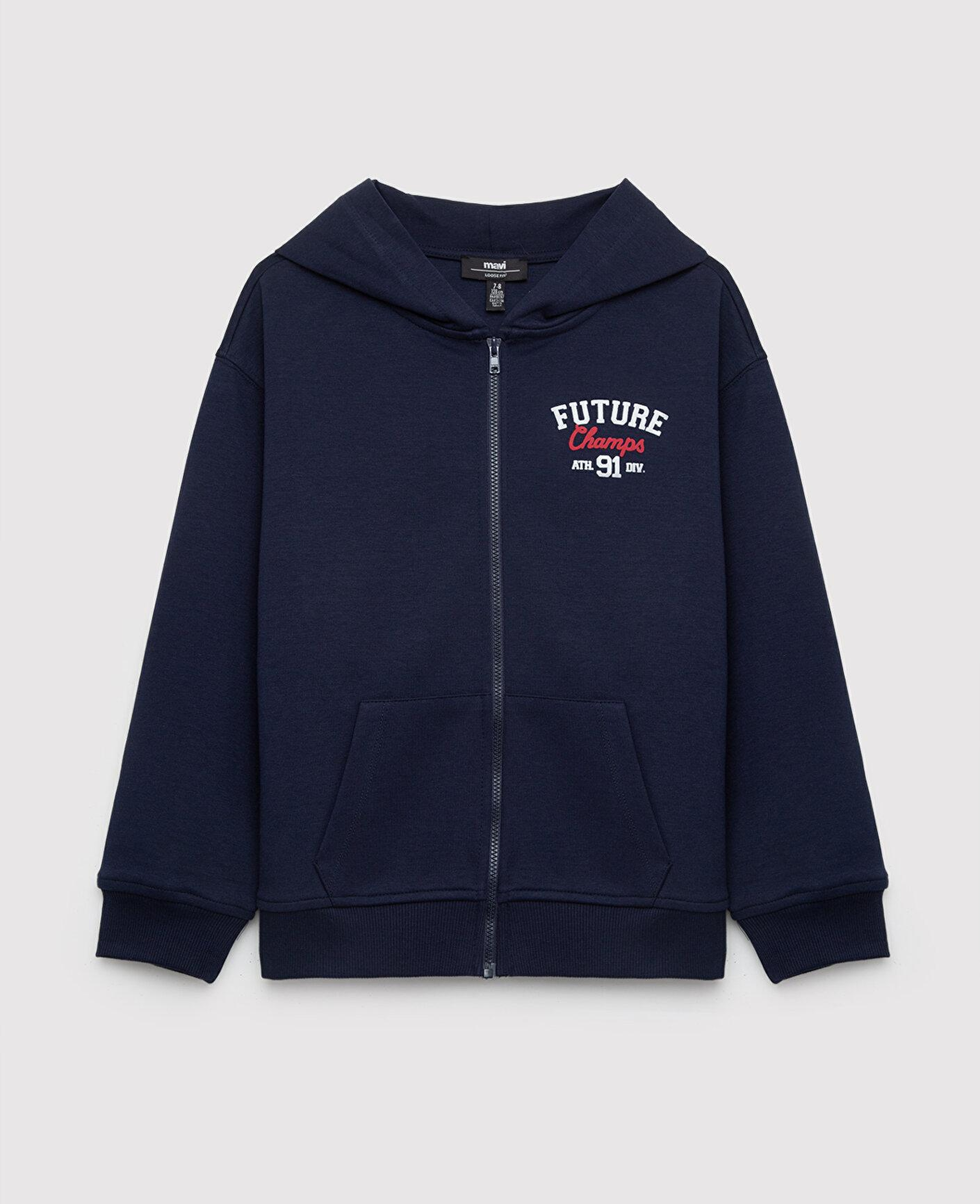 Mavi Kapüşonlu Lacivert Sweatshirt 6S10183-84371