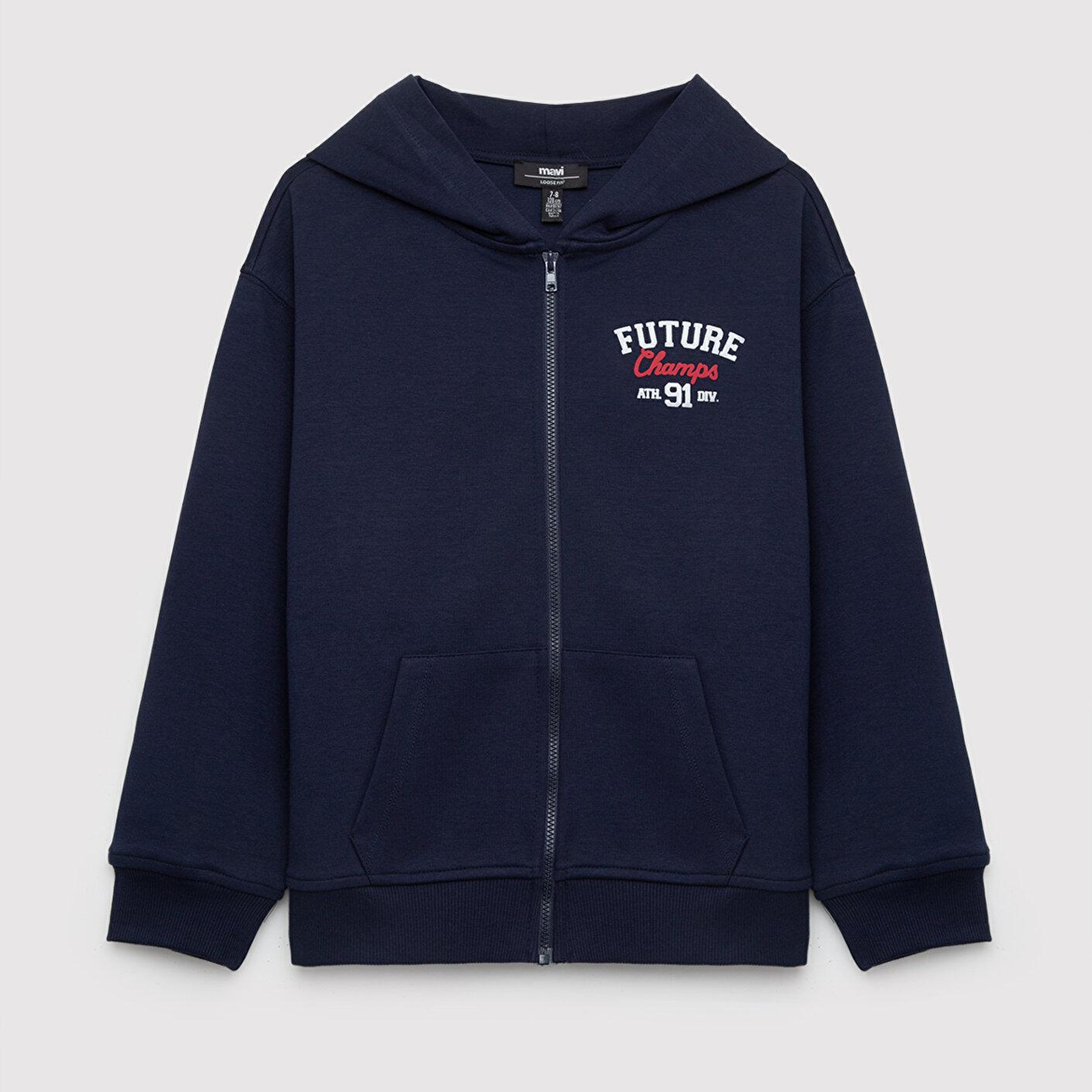 Mavi Kapüşonlu Lacivert Sweatshirt 6S10183-84371
