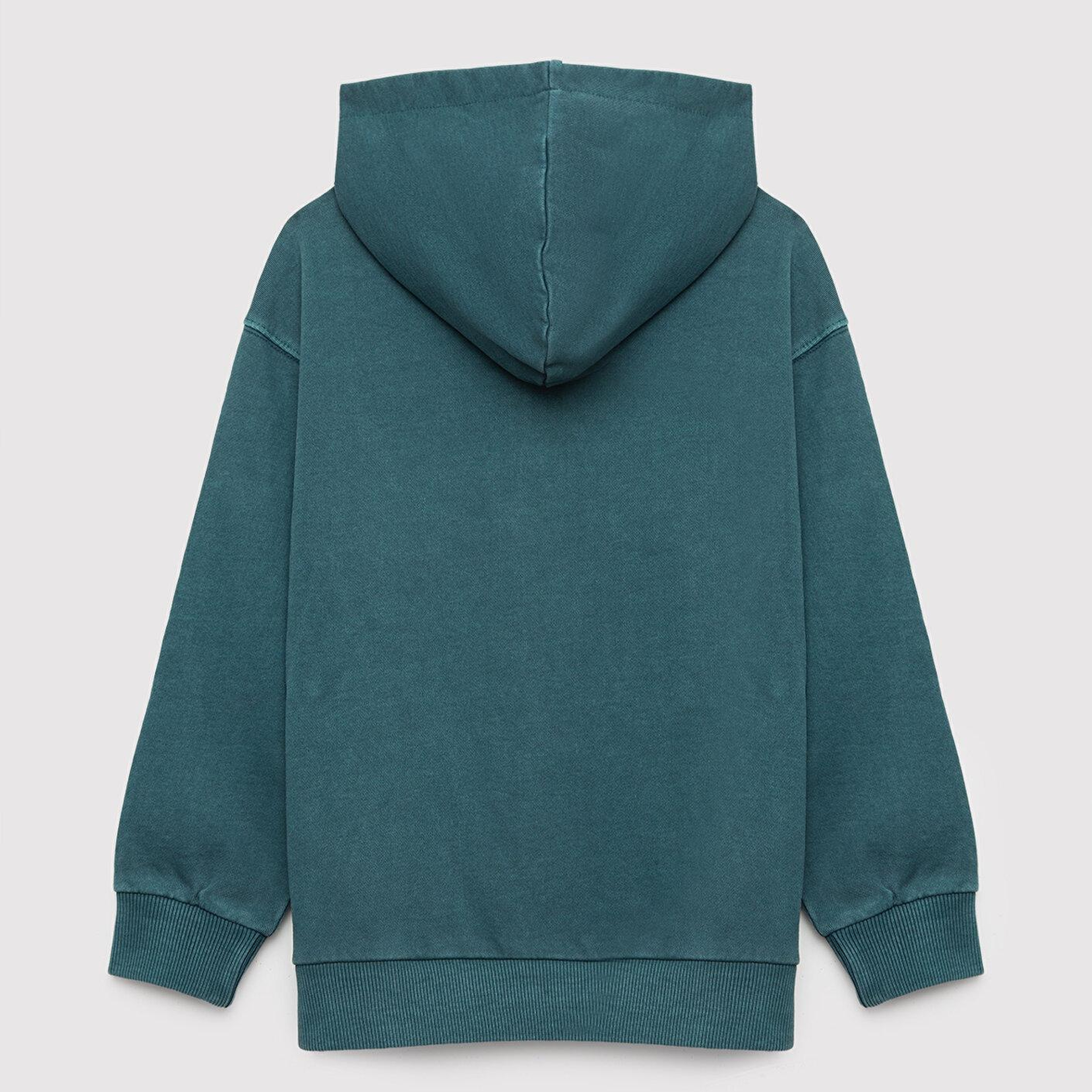 Mavi Kapüşonlu Yeşil Sweatshirt 6S10184-71932
