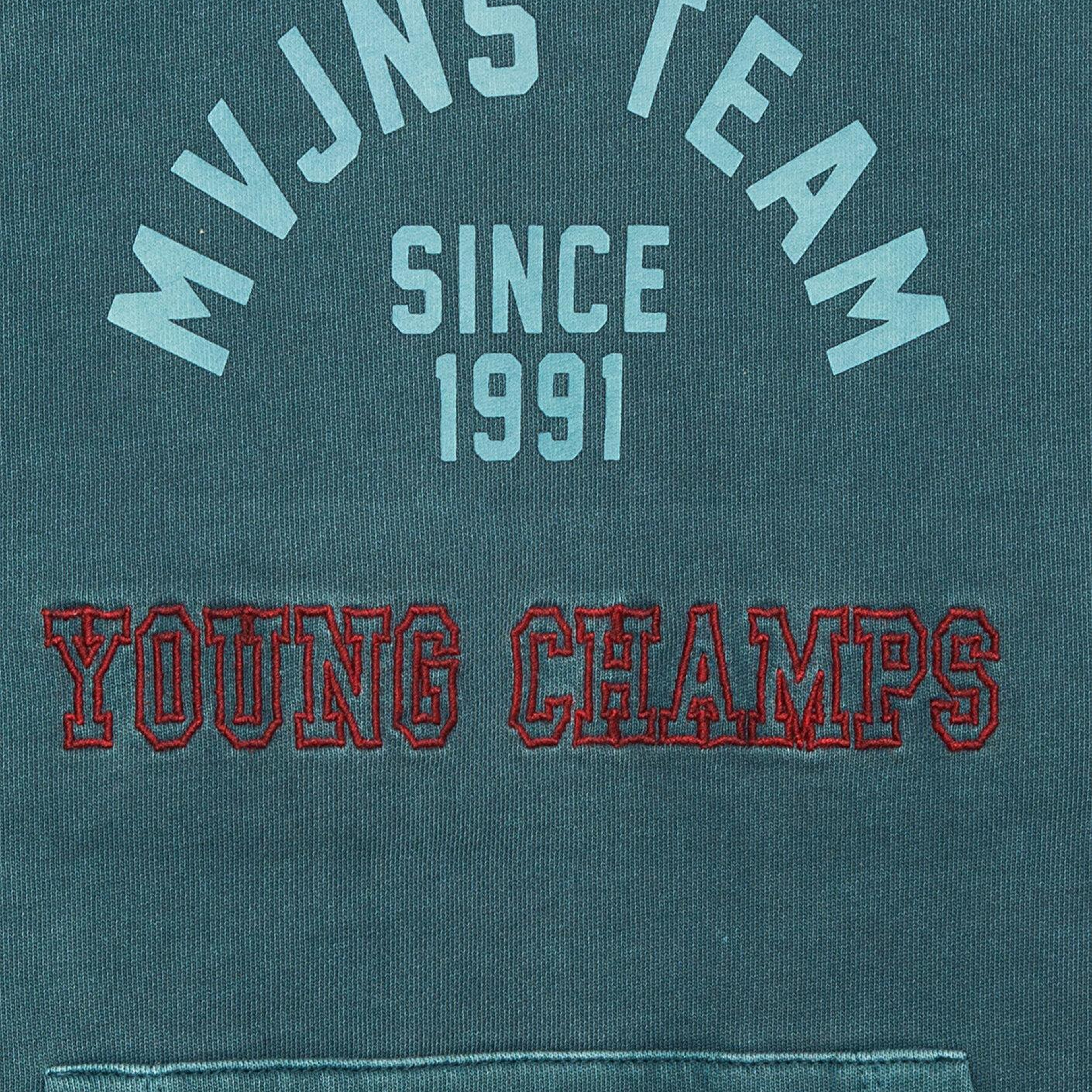 Mavi Kapüşonlu Yeşil Sweatshirt 6S10184-71932
