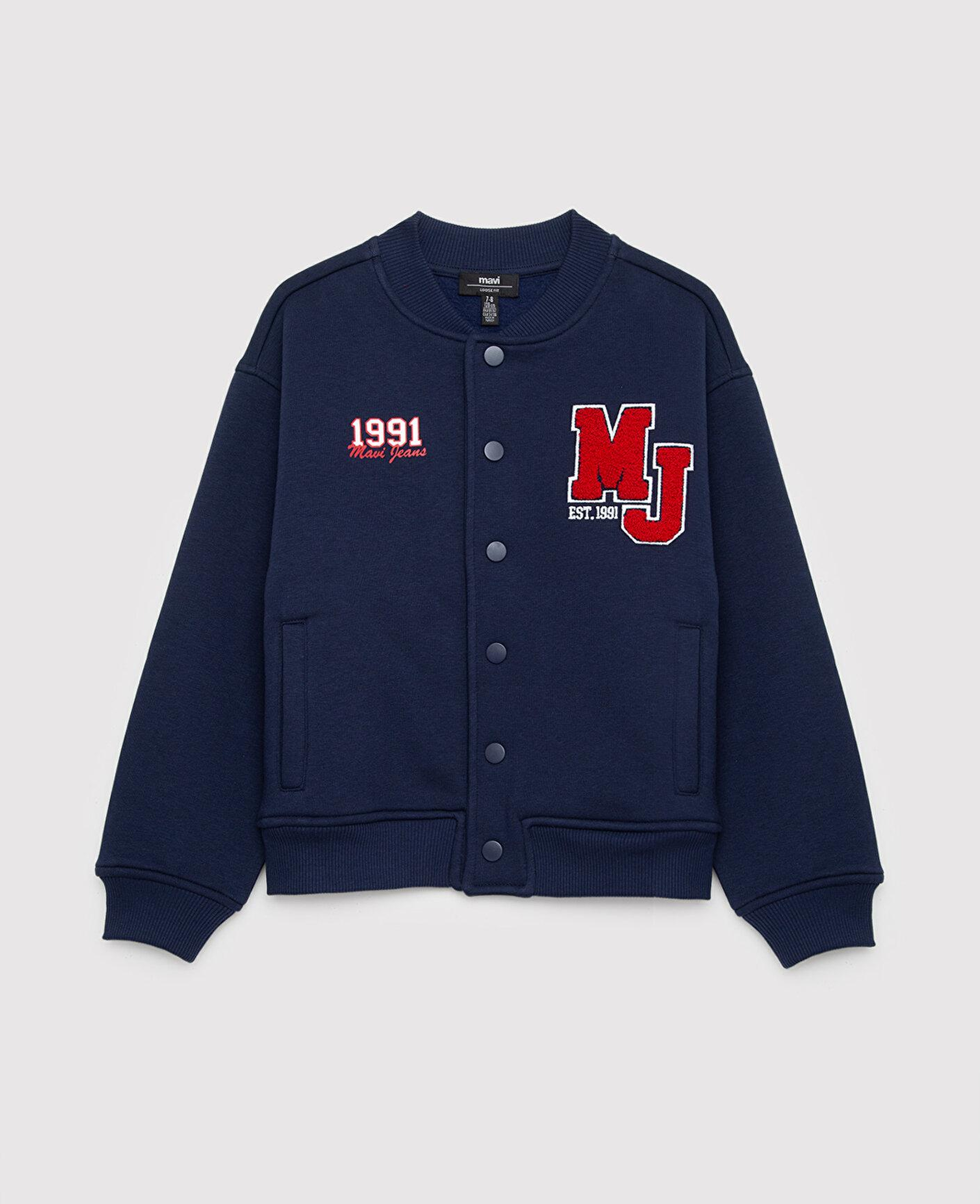 Mavi MJ Logo Nakışlı Lacivert Bomber Ceket 6S10190-84371