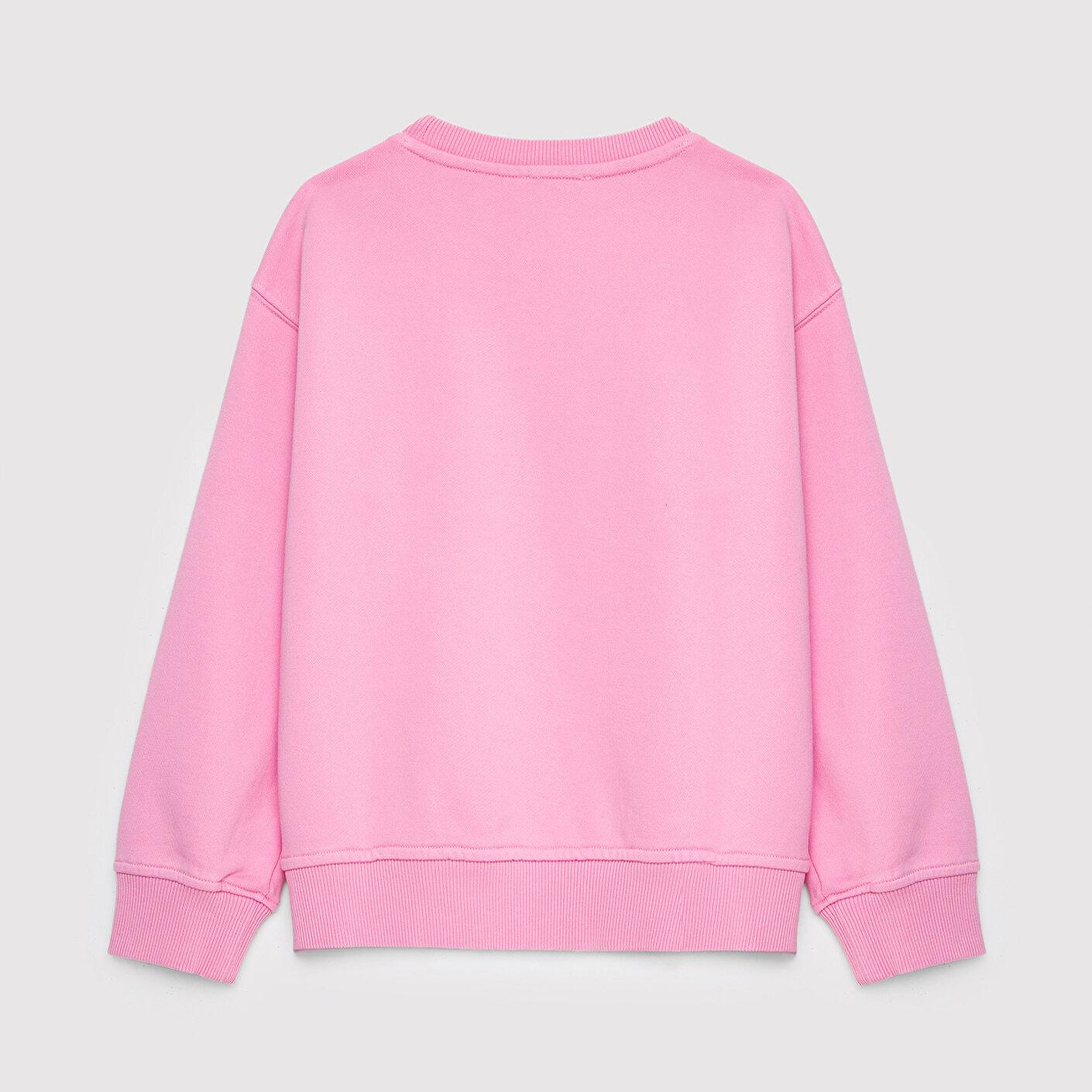 Mavi Kapüşonlu Pembe Sweatshirt 7S10190-71015