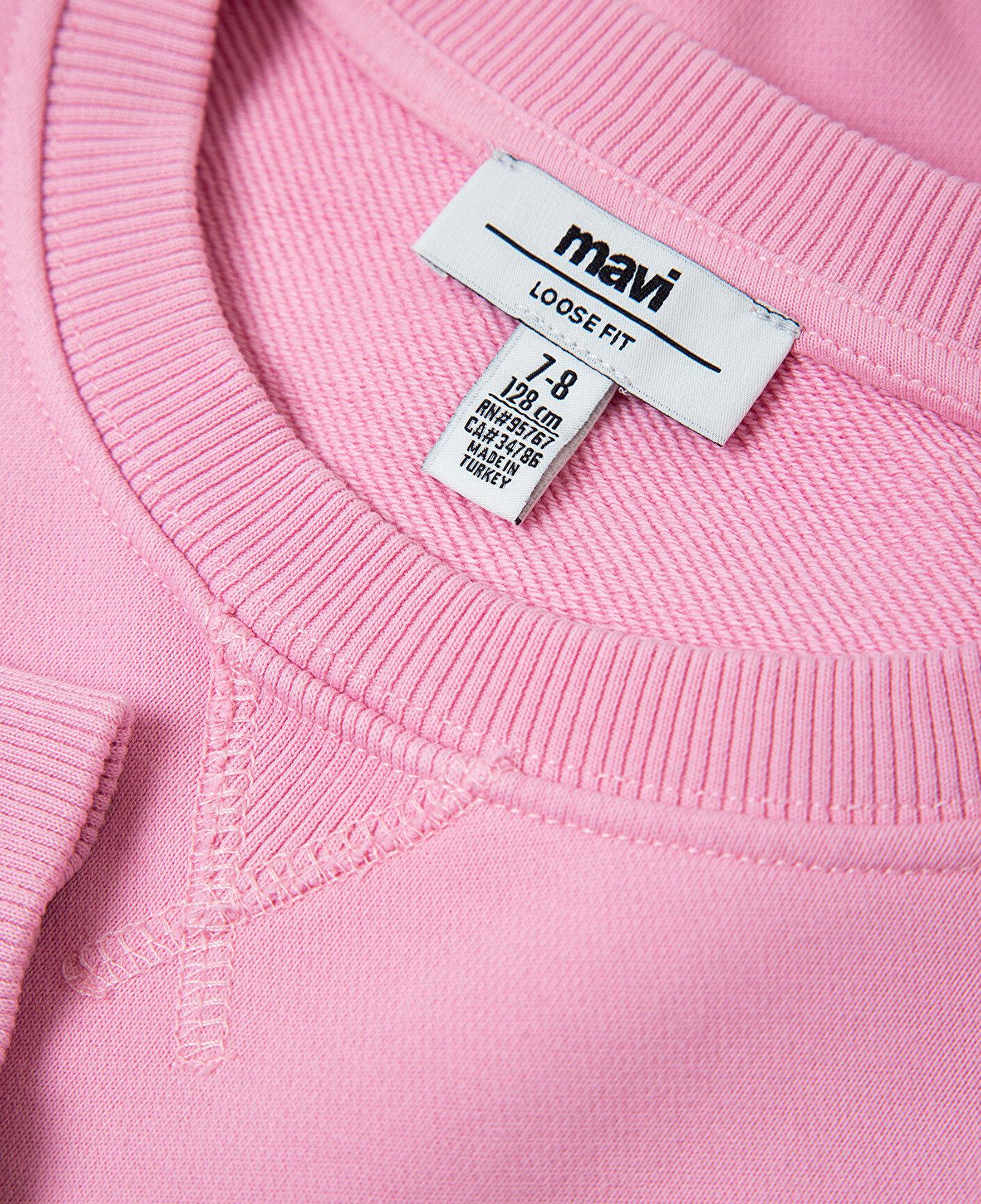 Mavi Kapüşonlu Pembe Sweatshirt 7S10190-71015