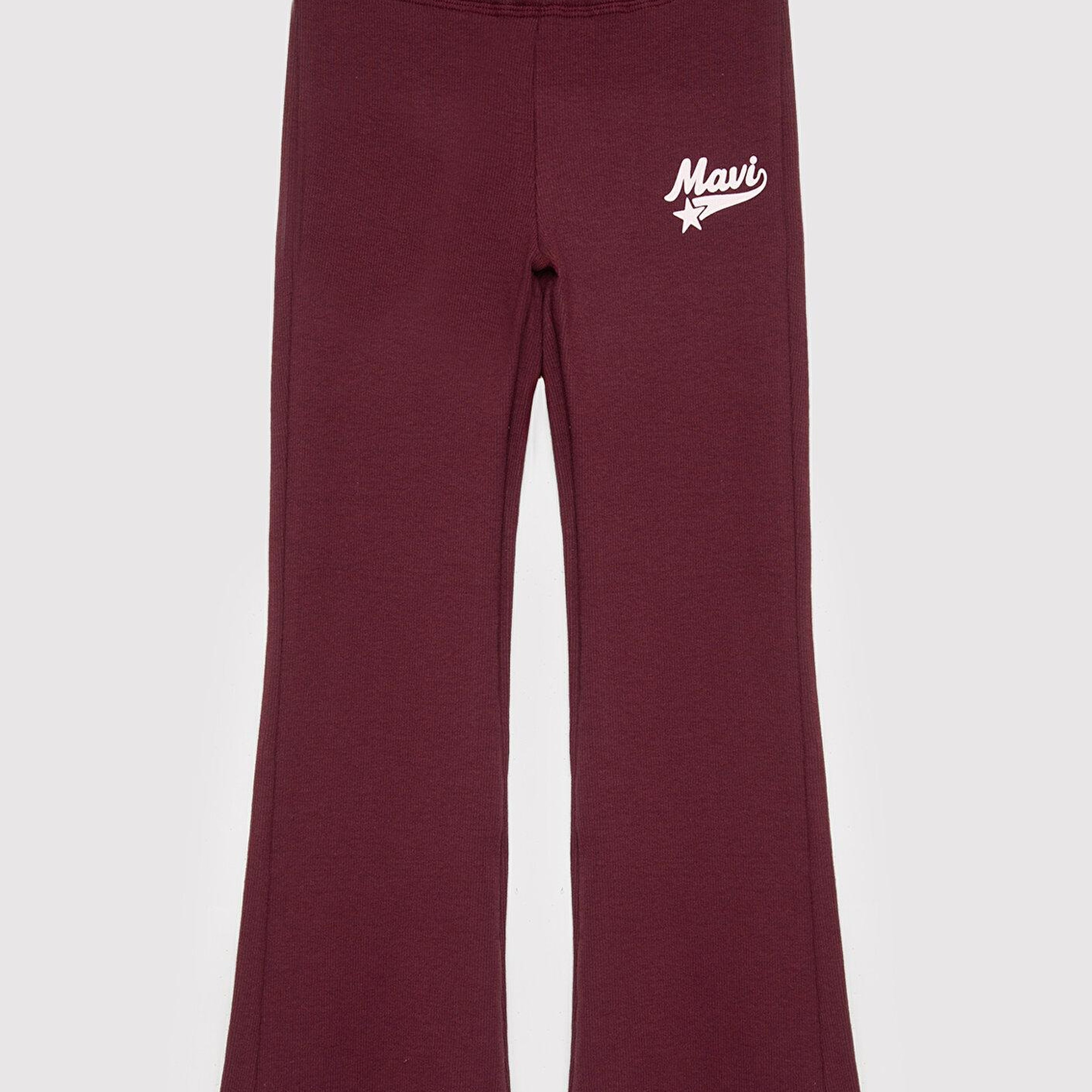 Mavi Mavi Logo Baskılı Bordo Tayt 7010063-87830