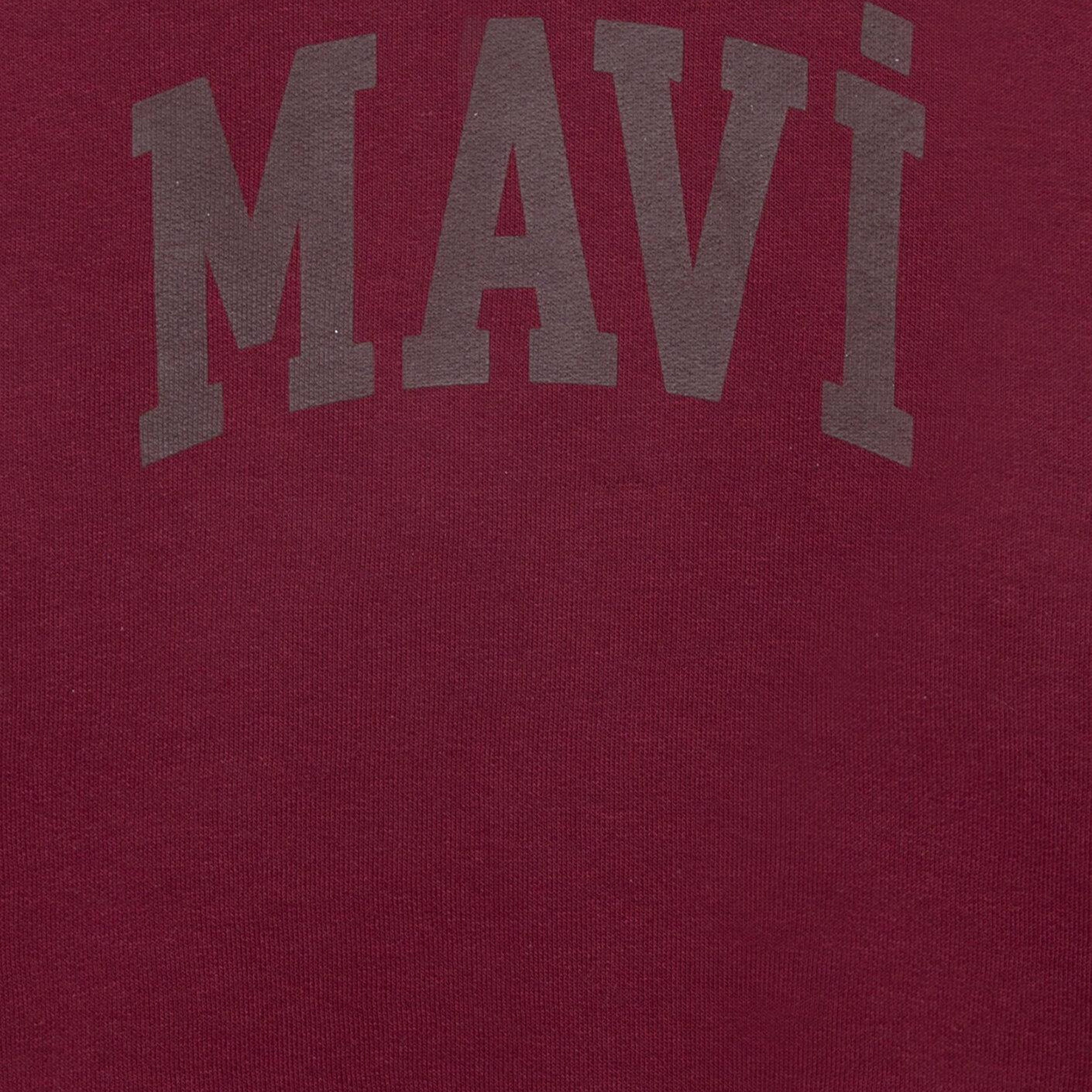 Mavi Kapüşonlu Bordo Sweatshirt 6S10143-70394