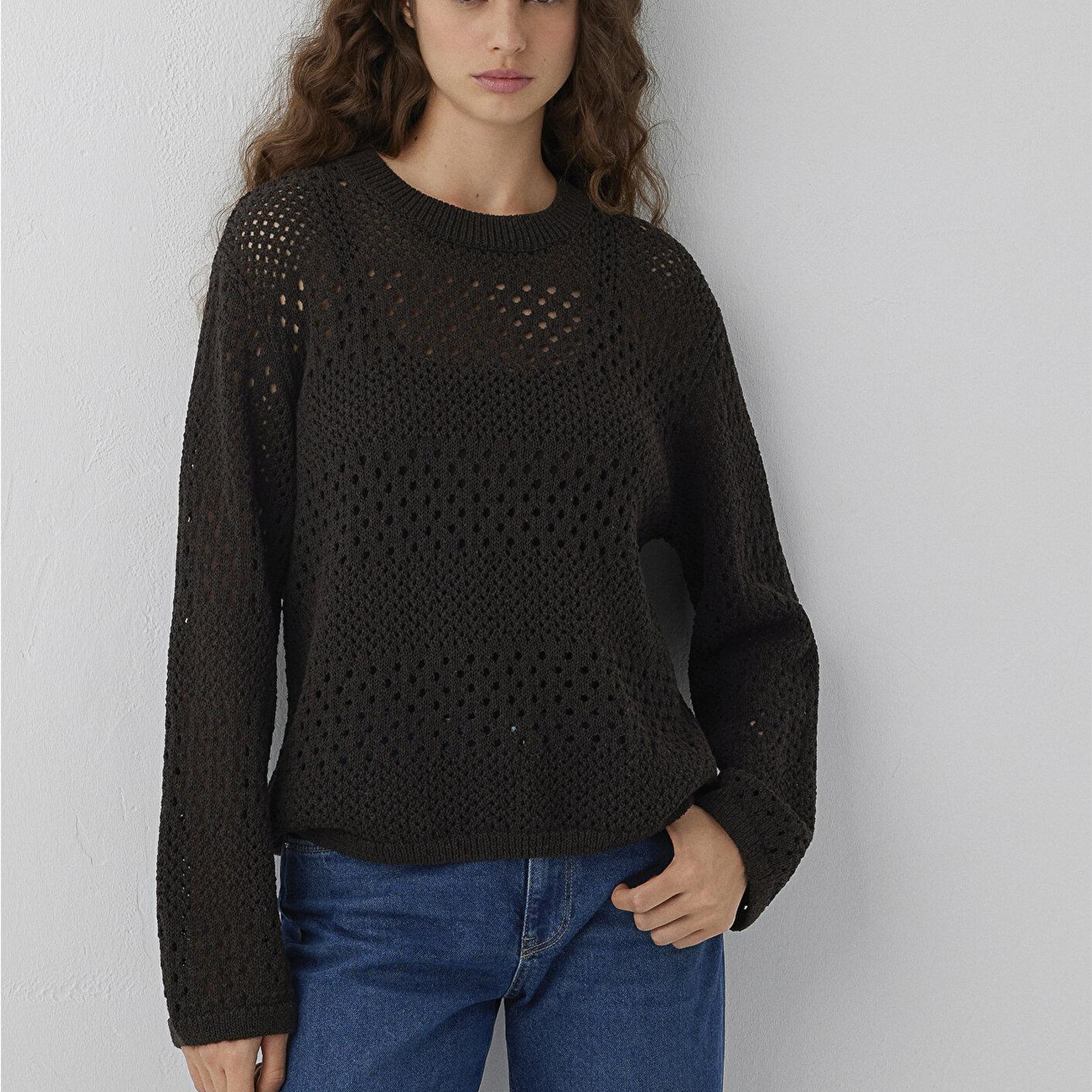 Mavi Kahverengi Kazak Regular Fit / Normal Kesim 1711015-88615