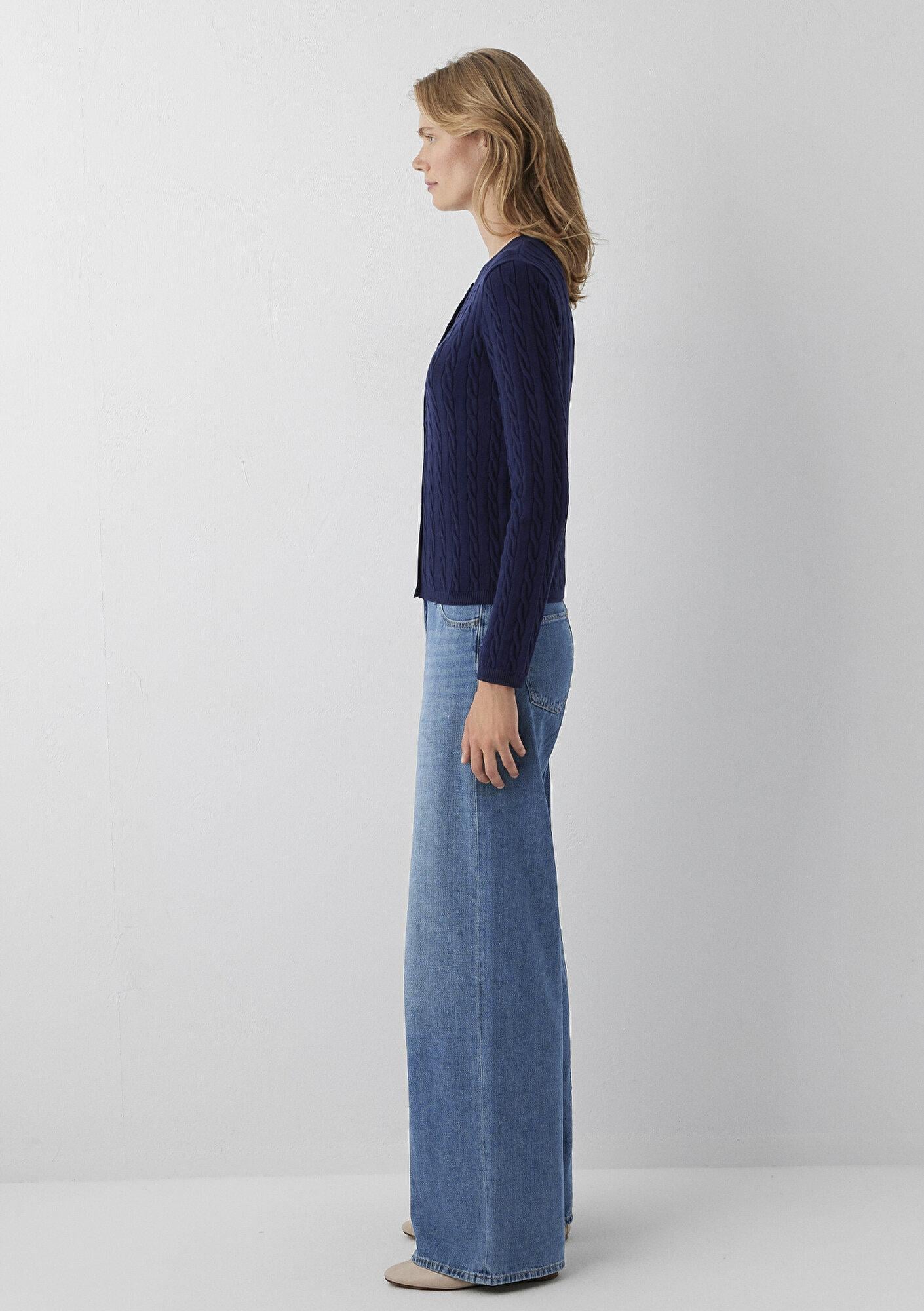 Mavi Lacivert Hırka Slim Fit / Dar Kesim 1710957-84371