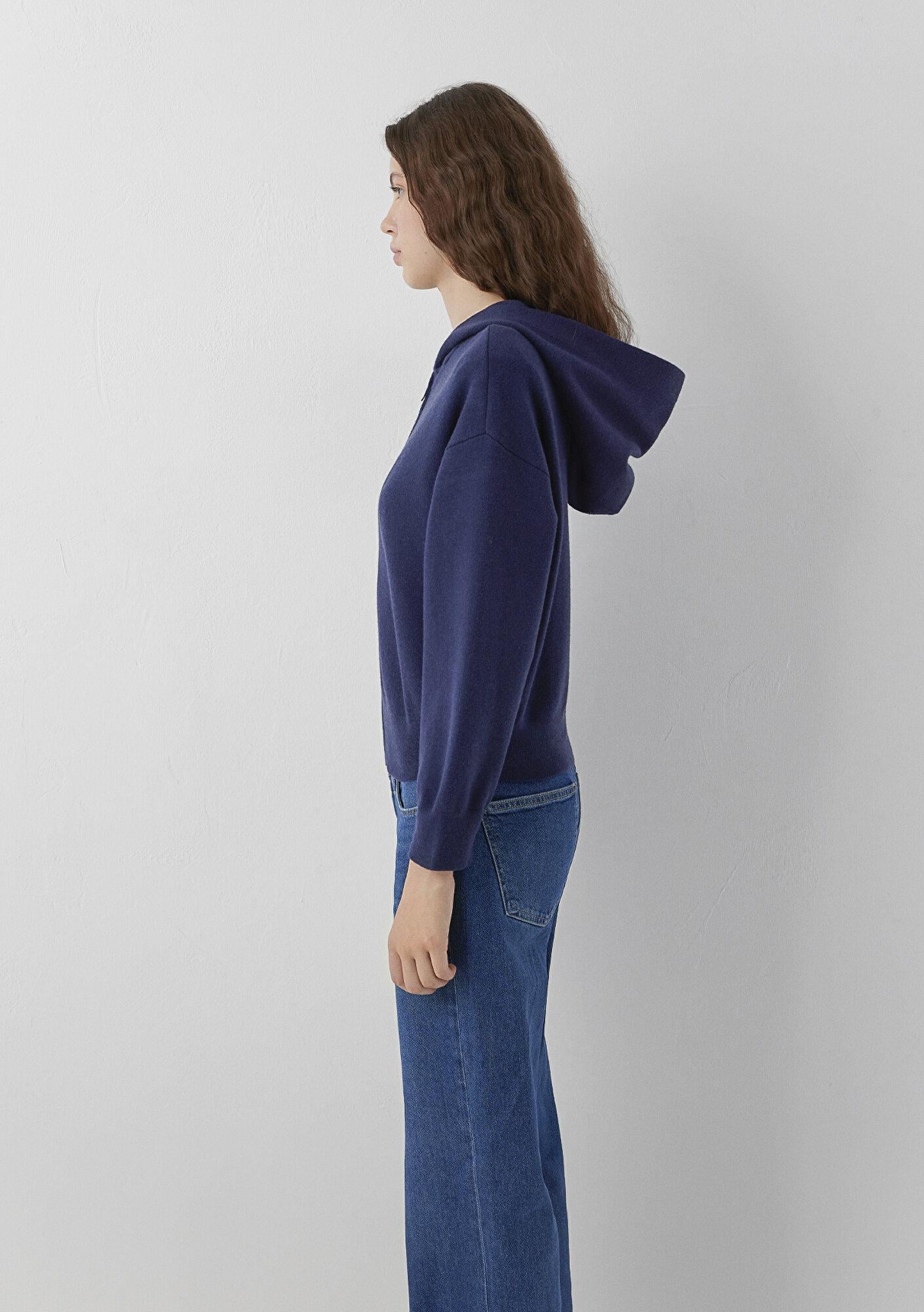 Mavi Lacivert Hırka Loose Fit / Bol Rahat Kesim 1710934-70492