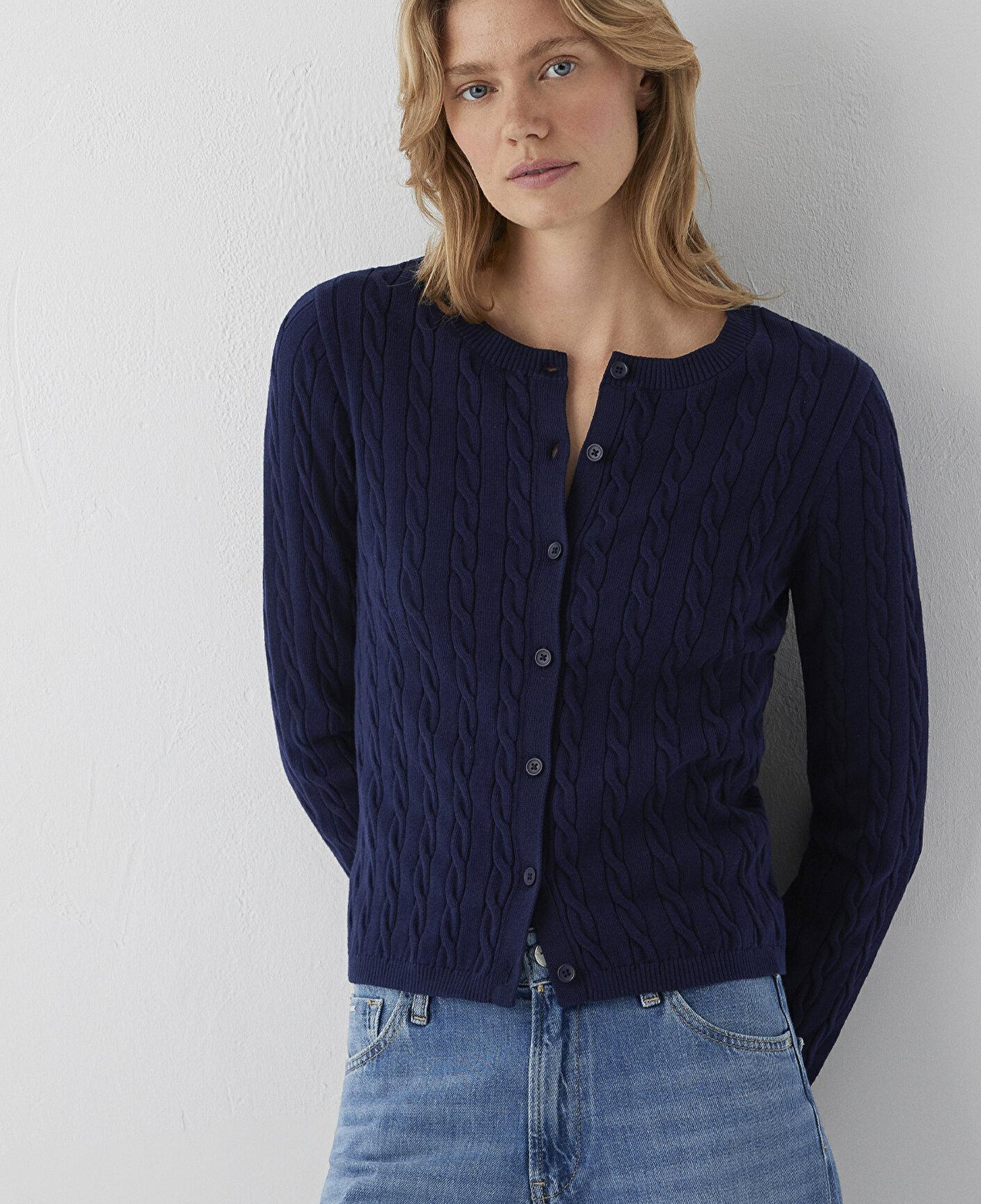 Mavi Lacivert Hırka Slim Fit / Dar Kesim 1710957-84371