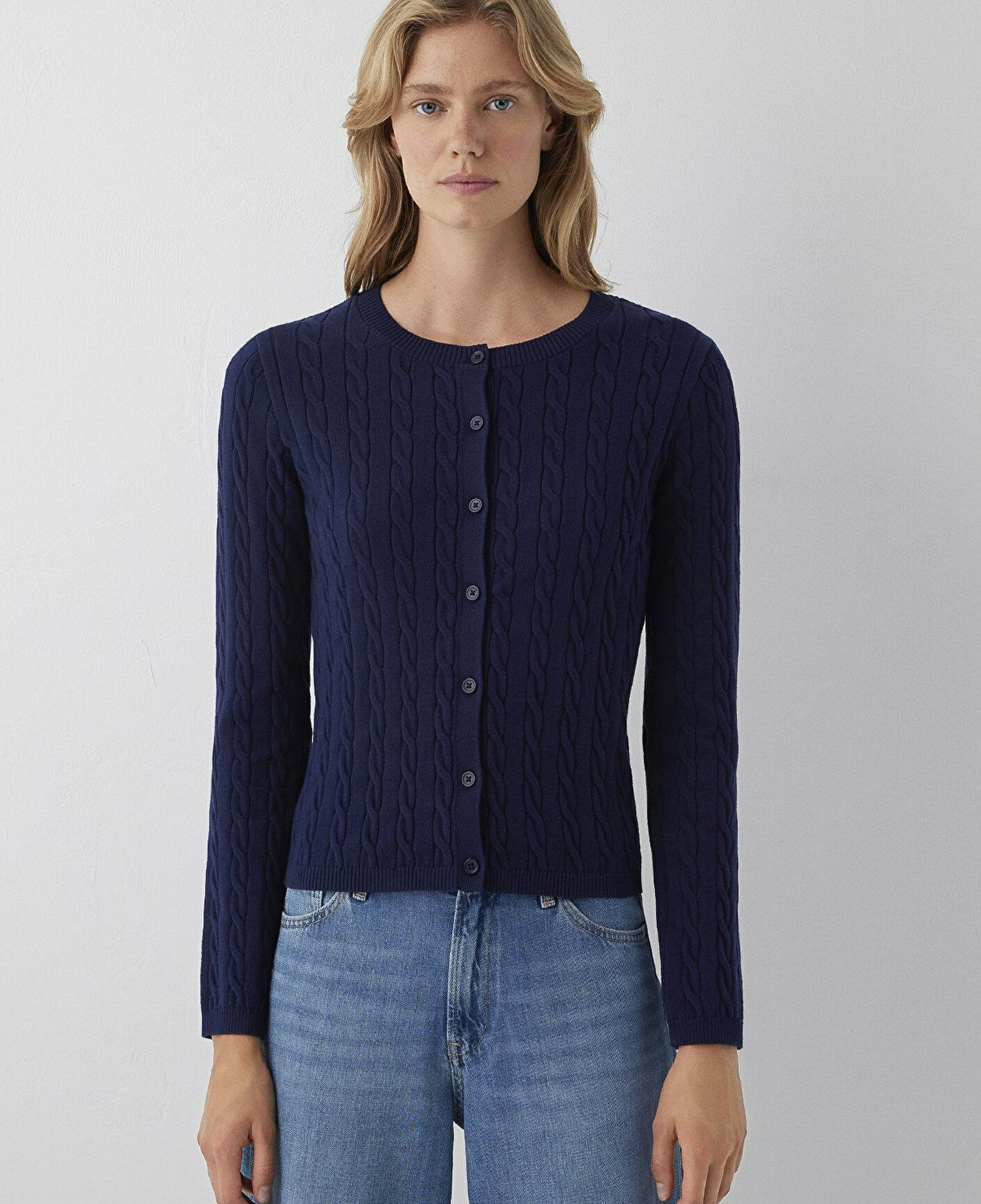 Mavi Lacivert Hırka Slim Fit / Dar Kesim 1710957-84371
