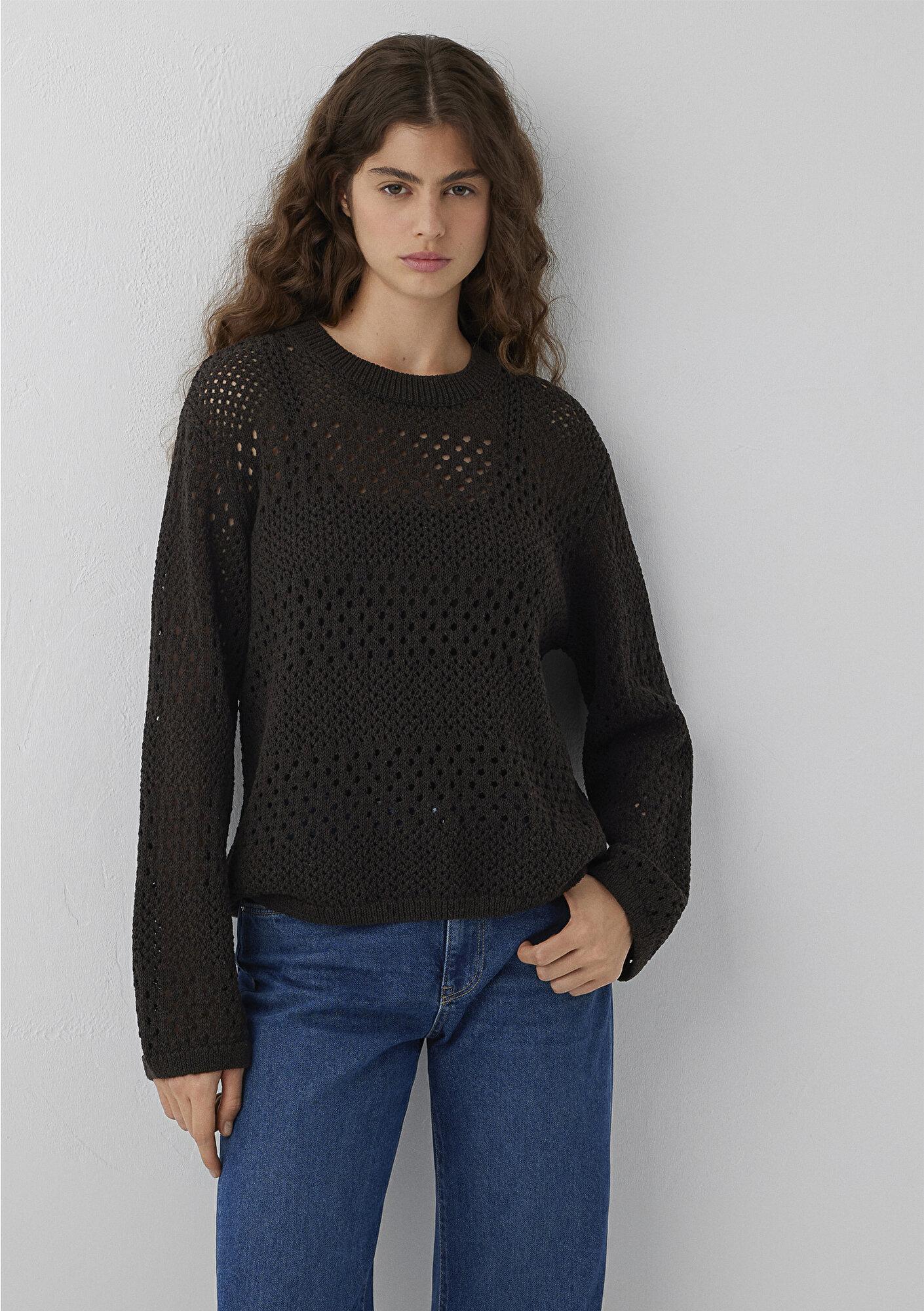 Mavi Kahverengi Kazak Regular Fit / Normal Kesim 1711015-88615