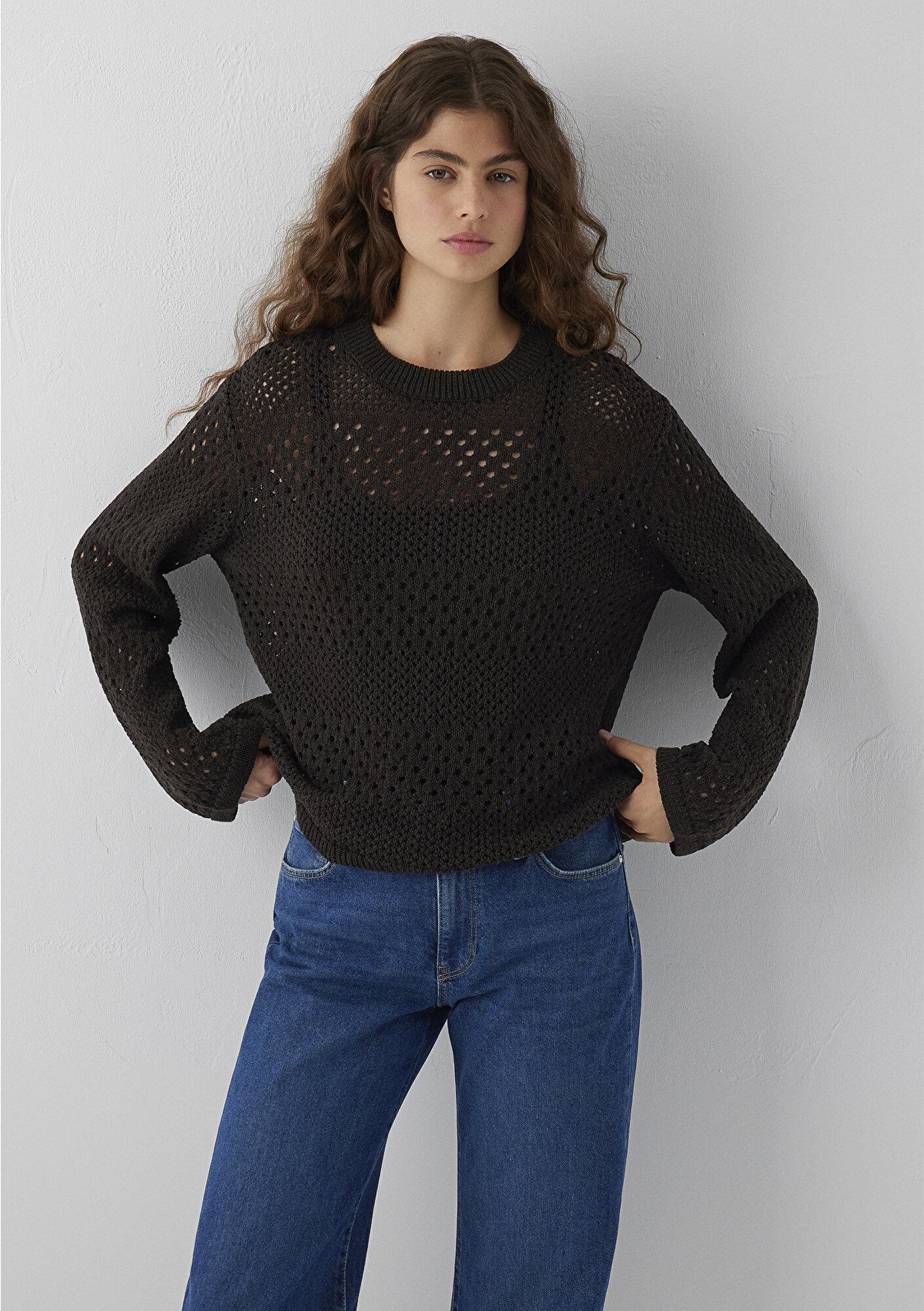 Mavi Kahverengi Kazak Regular Fit / Normal Kesim 1711015-88615