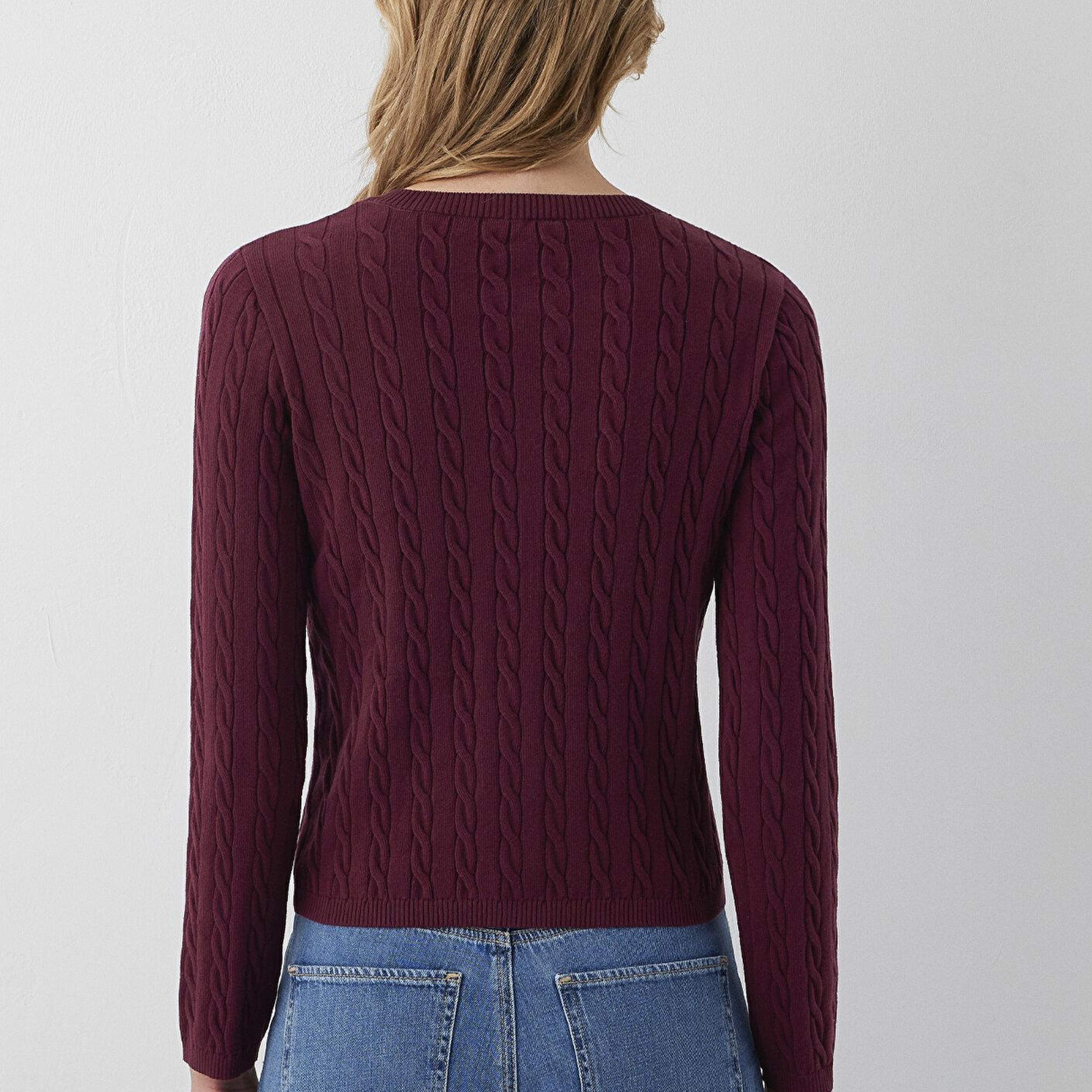 Mavi Bordo Hırka Slim Fit / Dar Kesim 1710957-87830